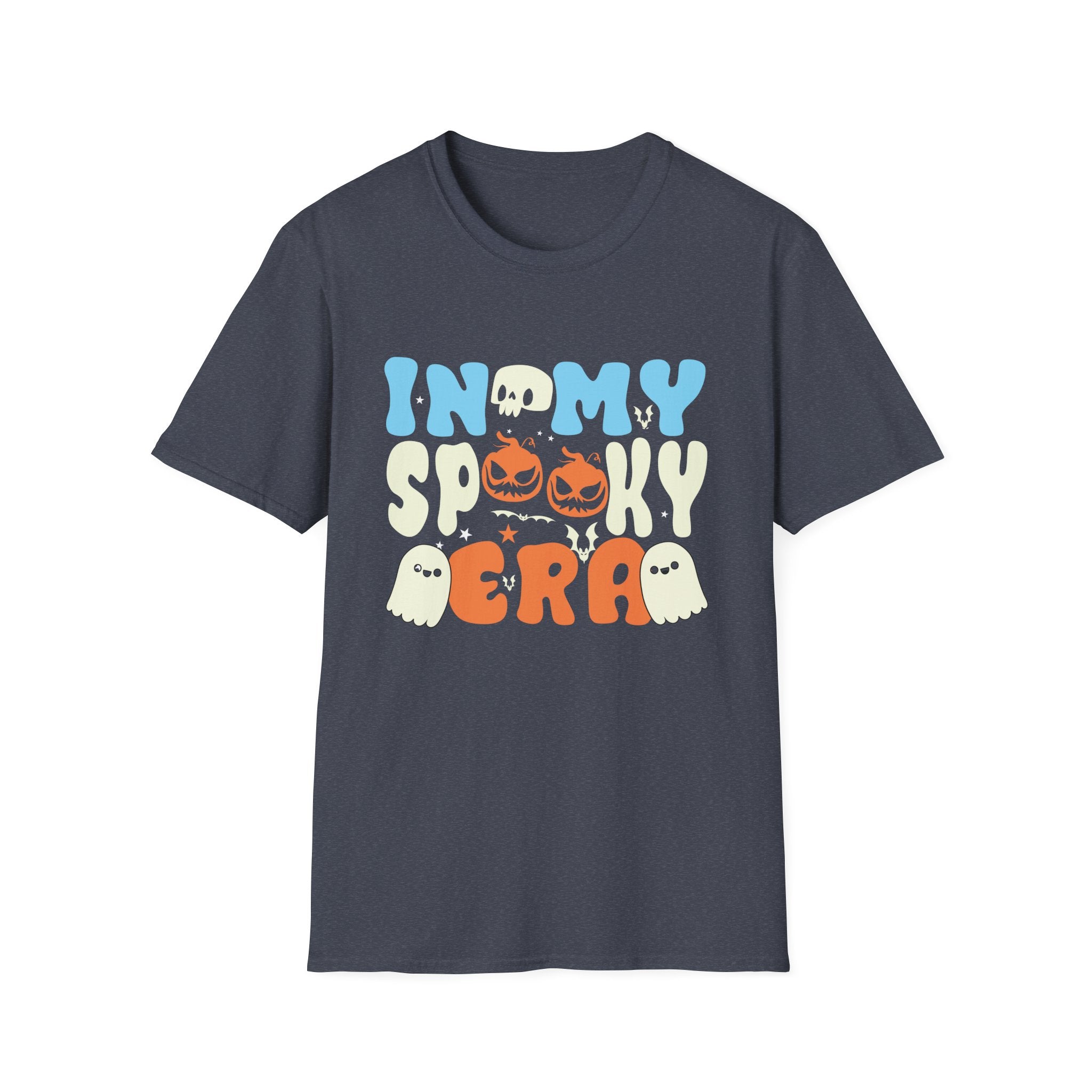 Unisex Spooky Era T-Shirt, Halloween Shirt, Ghost Graphic Tee, Fall Apparel, Pumpkin Festive T-Shirt