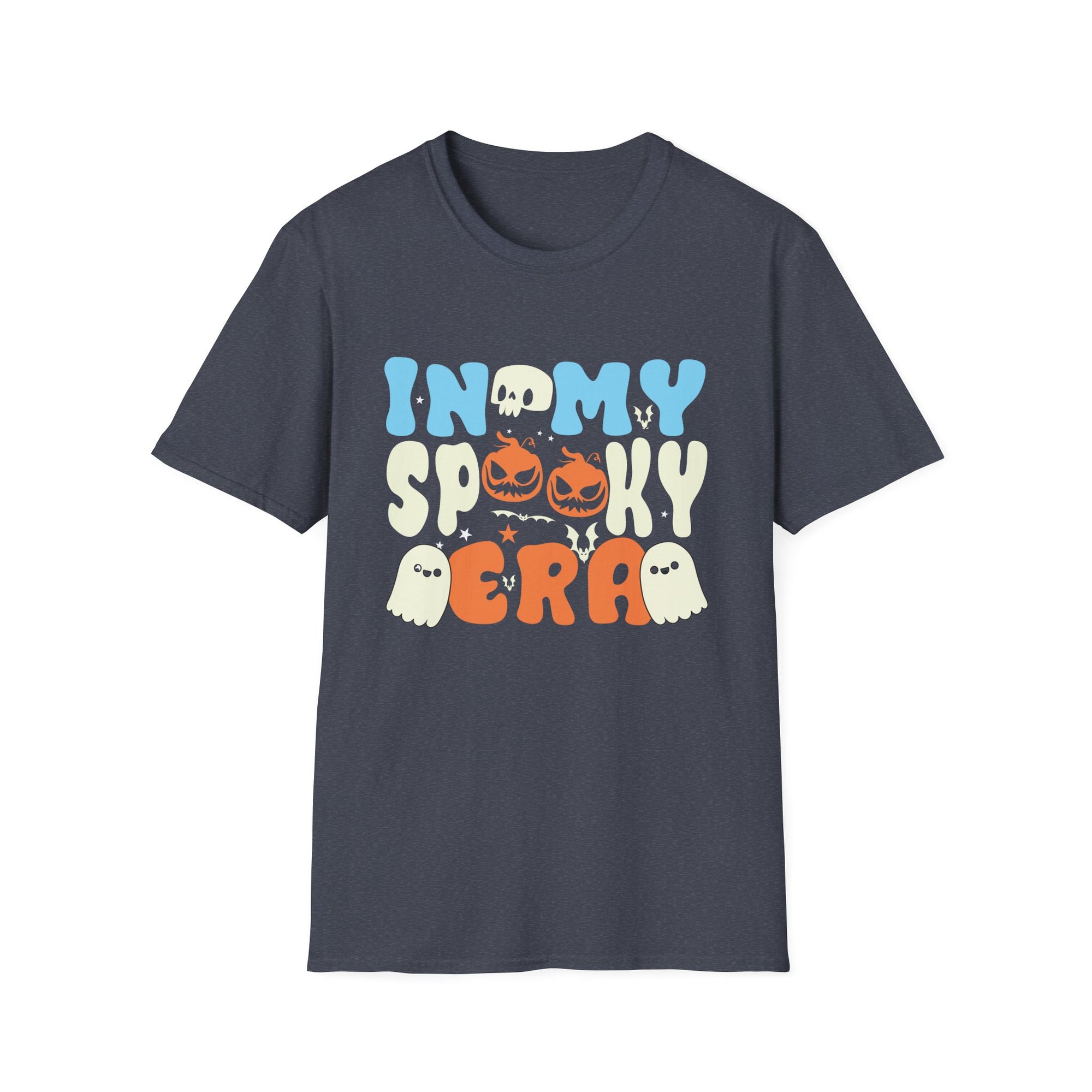 Unisex Spooky Era T-Shirt, Halloween Shirt, Ghost Graphic Tee, Fall Apparel, Pumpkin Festive T-Shirt