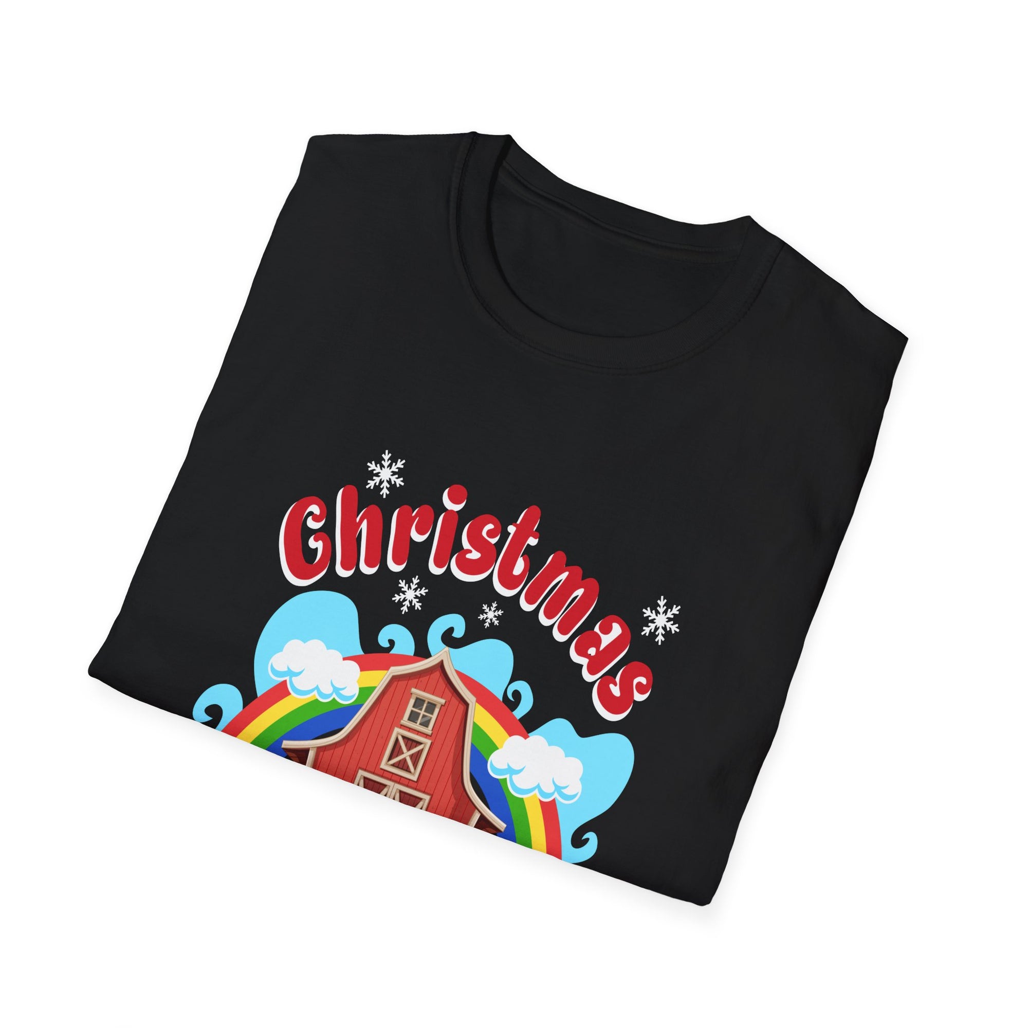 Christmas Farm Unisex T-Shirt | Festive Holiday Tee, Cozy Christmas Apparel, Farm-themed Gift, Cute Seasonal Shirt, Fun Holiday Outfit