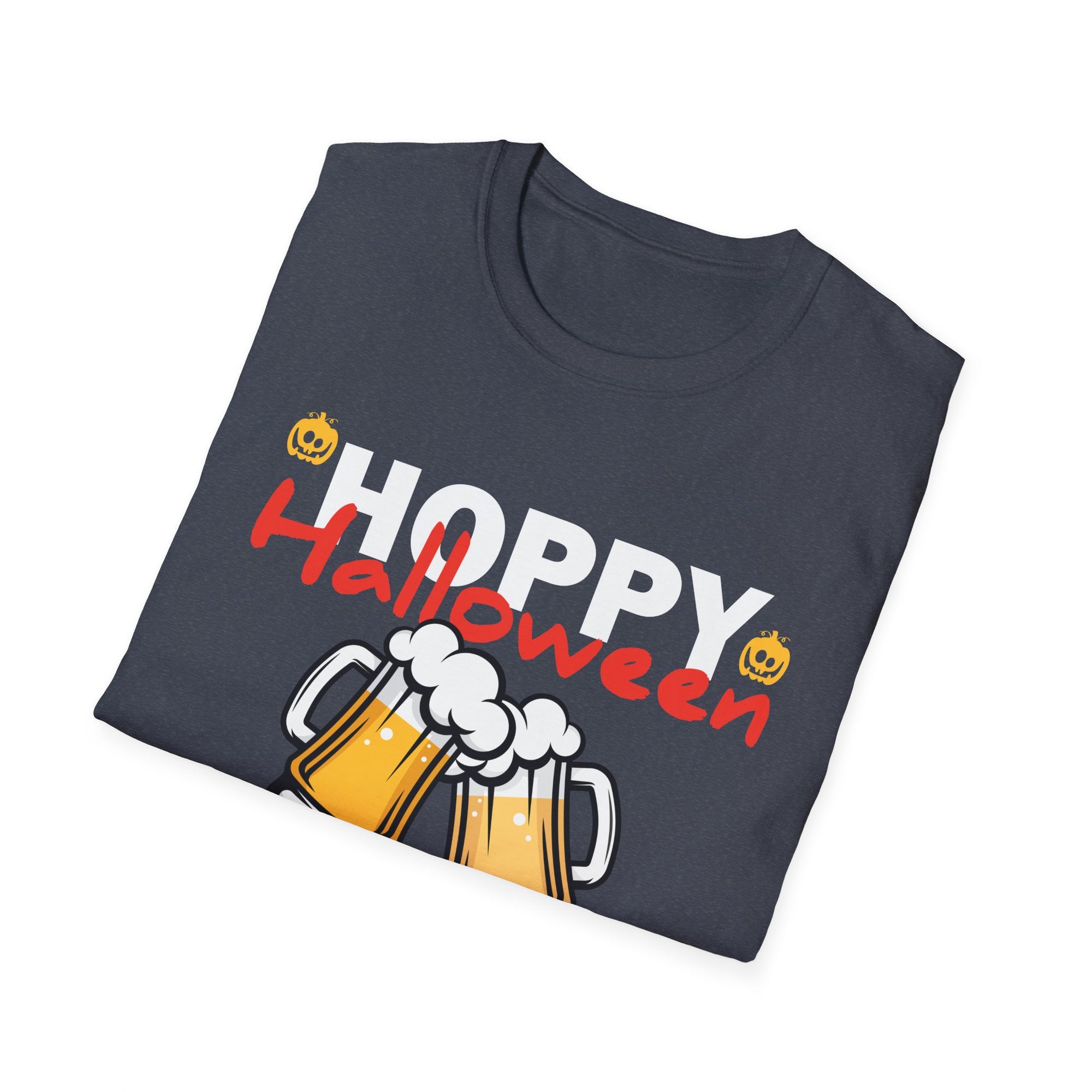 Halloween Hoppy T-Shirt, Unisex Softstyle Tee, Beer Festival Shirt, Spooky Celebration Wear, Unique Halloween Gift