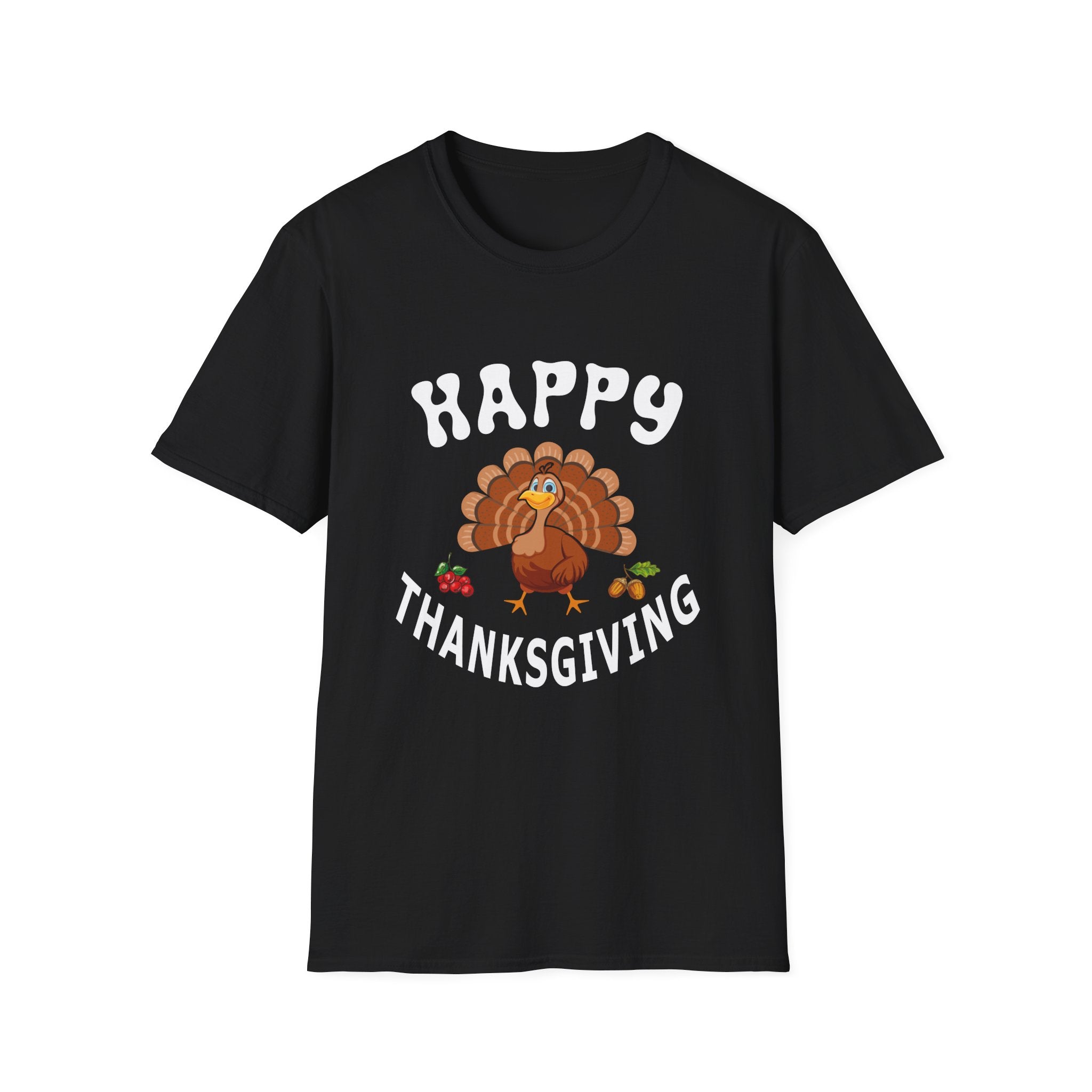 Happy Thanksgiving Unisex T-Shirt, Fall Apparel, Thanksgiving Day Gift, Family Gatherings, Cozy Outfit