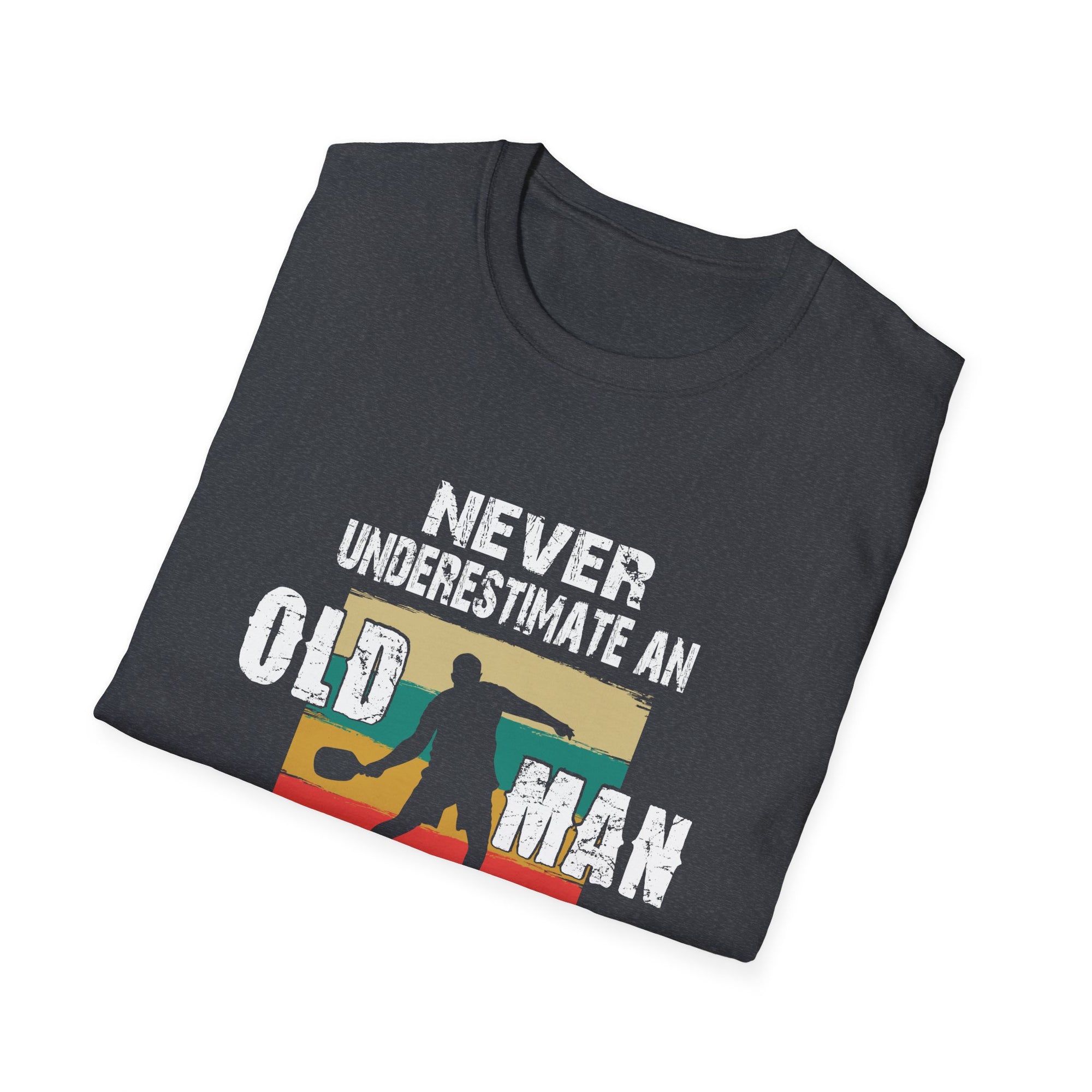 Never Underestimate an Old Man with a Pickleball Paddle T-Shirt, Funny Pickleball Shirt, Gift for Dad, Sports Humor Tee, Pickleball [...]