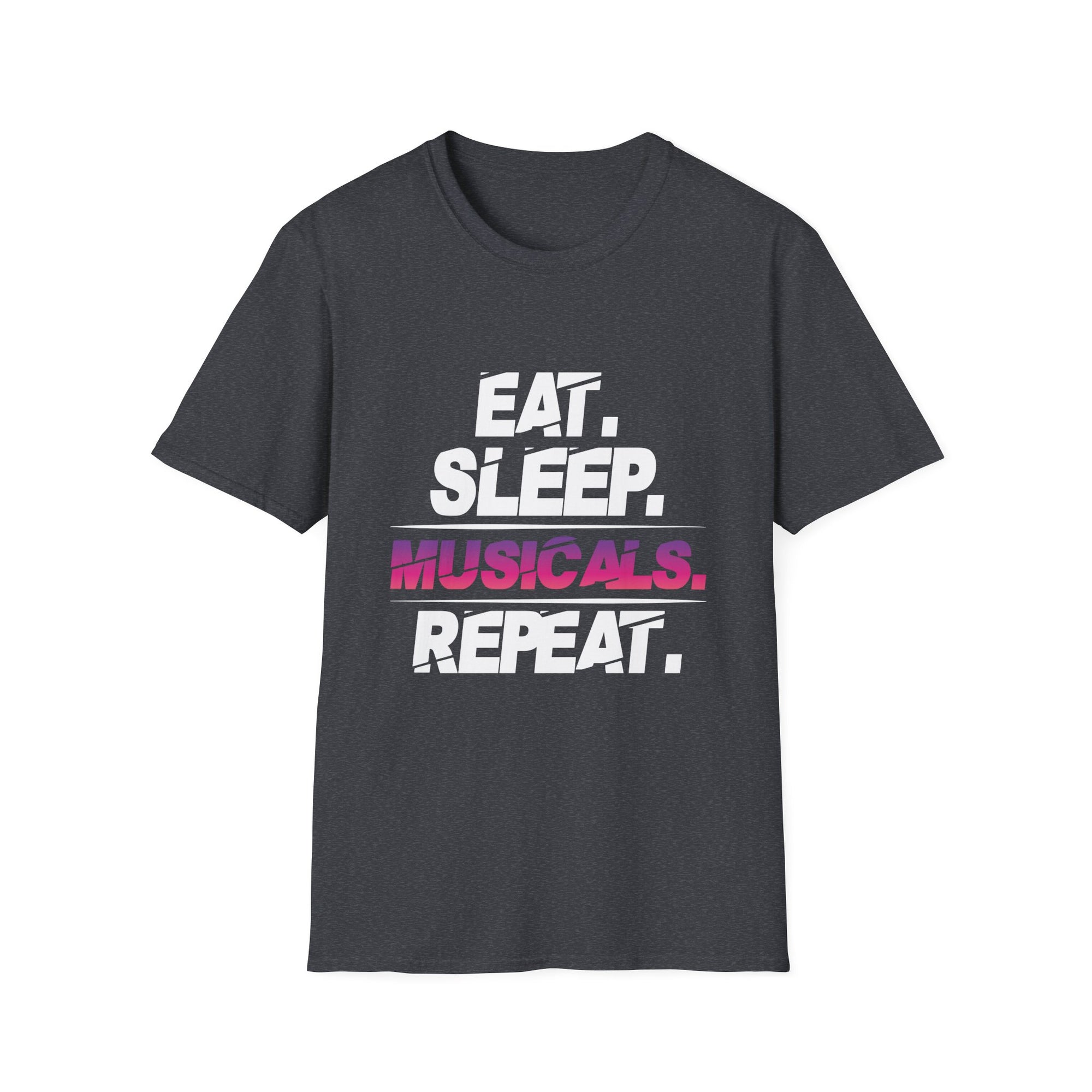 Musical Enthusiast T-Shirt | Eat Sleep Musicals Repeat | Gift for Theater Lovers