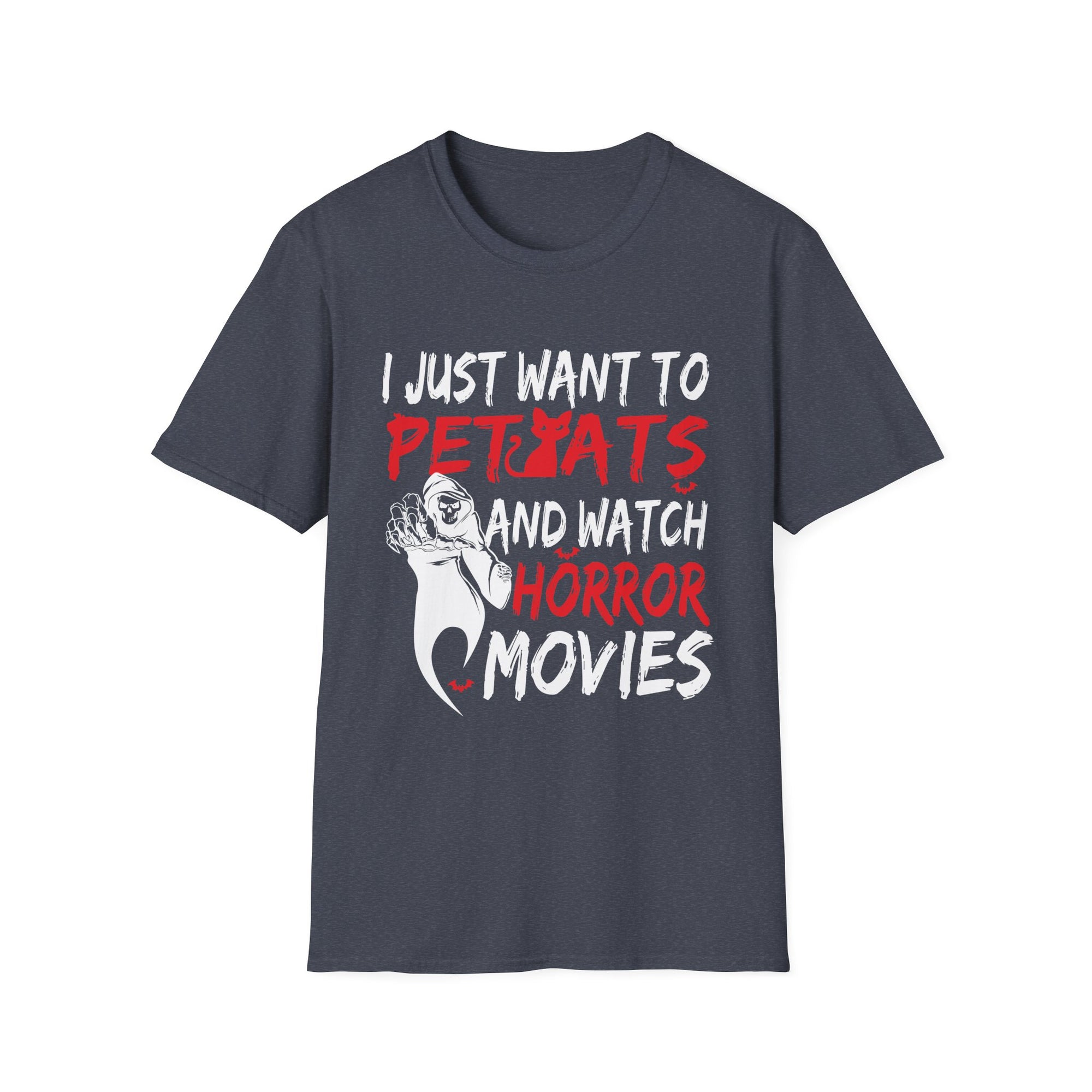 Horror Movie Lover Tee, Pet Lovers Gift, Halloween Apparel, Cozy Casual Shirt, Movie Night Fun, Unisex Graphic T-Shirt
