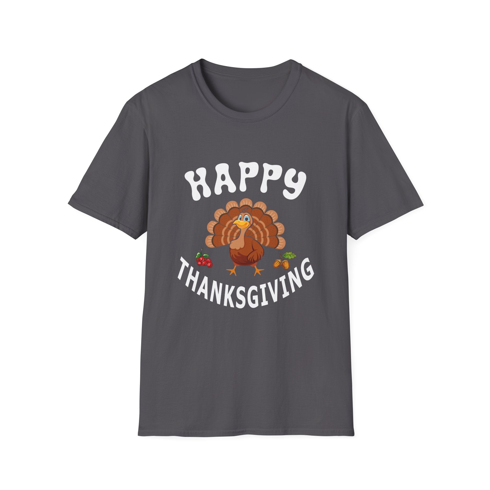 Happy Thanksgiving Unisex T-Shirt, Fall Apparel, Thanksgiving Day Gift, Family Gatherings, Cozy Outfit