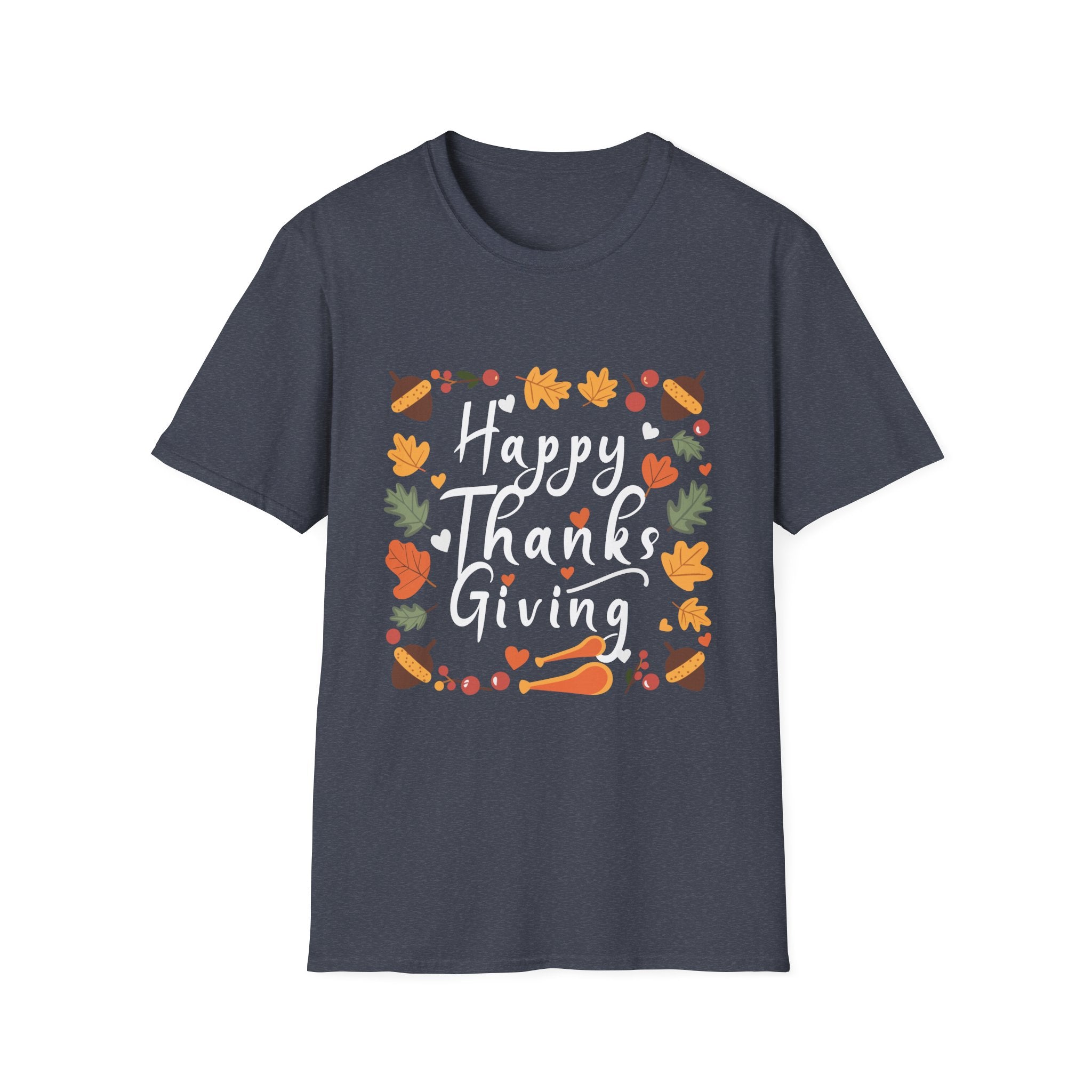 Thanksgiving Celebration T-Shirt - Unisex Softstyle Tee, Fall Apparel, Holiday Gift, Autumn Fashion, Family Gathering Shirt