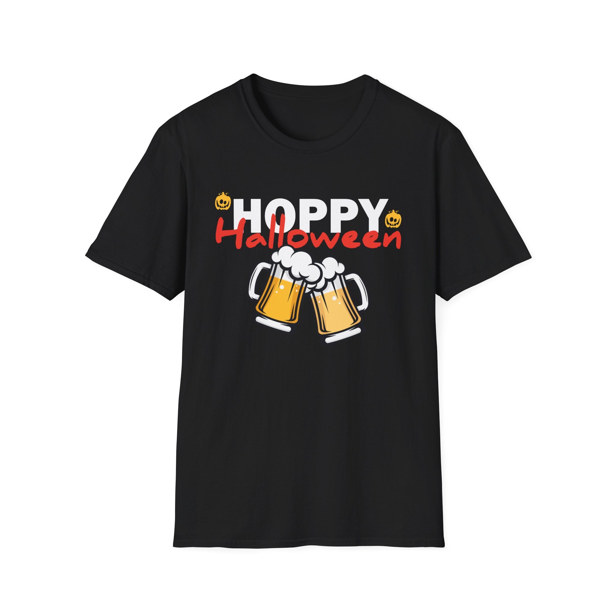 Halloween Hoppy T-Shirt, Unisex Softstyle Tee, Beer Festival Shirt, Spooky Celebration Wear, Unique Halloween Gift