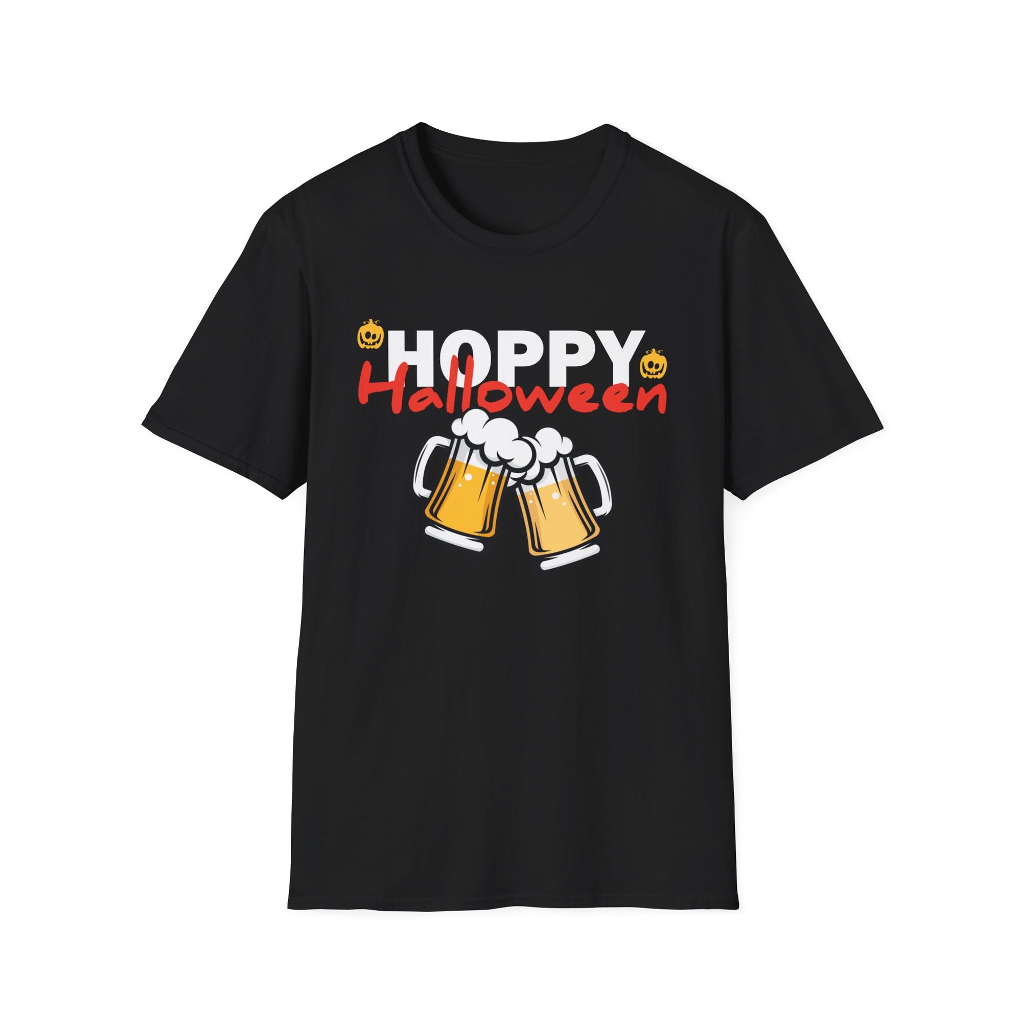 Halloween Hoppy T-Shirt, Unisex Softstyle Tee, Beer Festival Shirt, Spooky Celebration Wear, Unique Halloween Gift