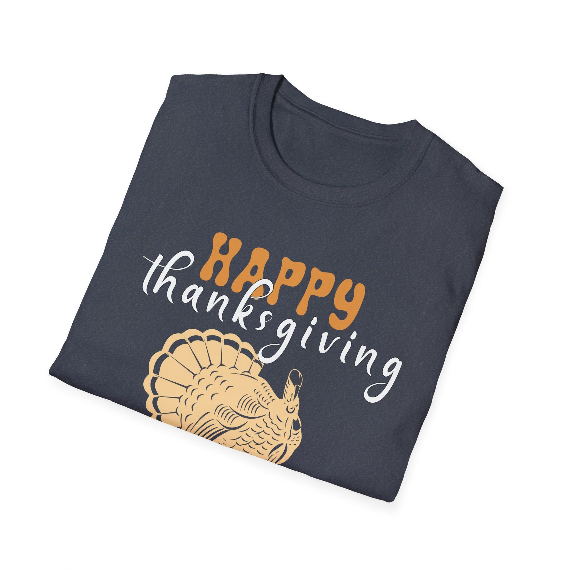 Thanksgiving T-Shirt, Unisex Softstyle Tee, Holiday Gift, Thanksgiving Decor, Give Thanks Apparel, Fall Celebration Shirt