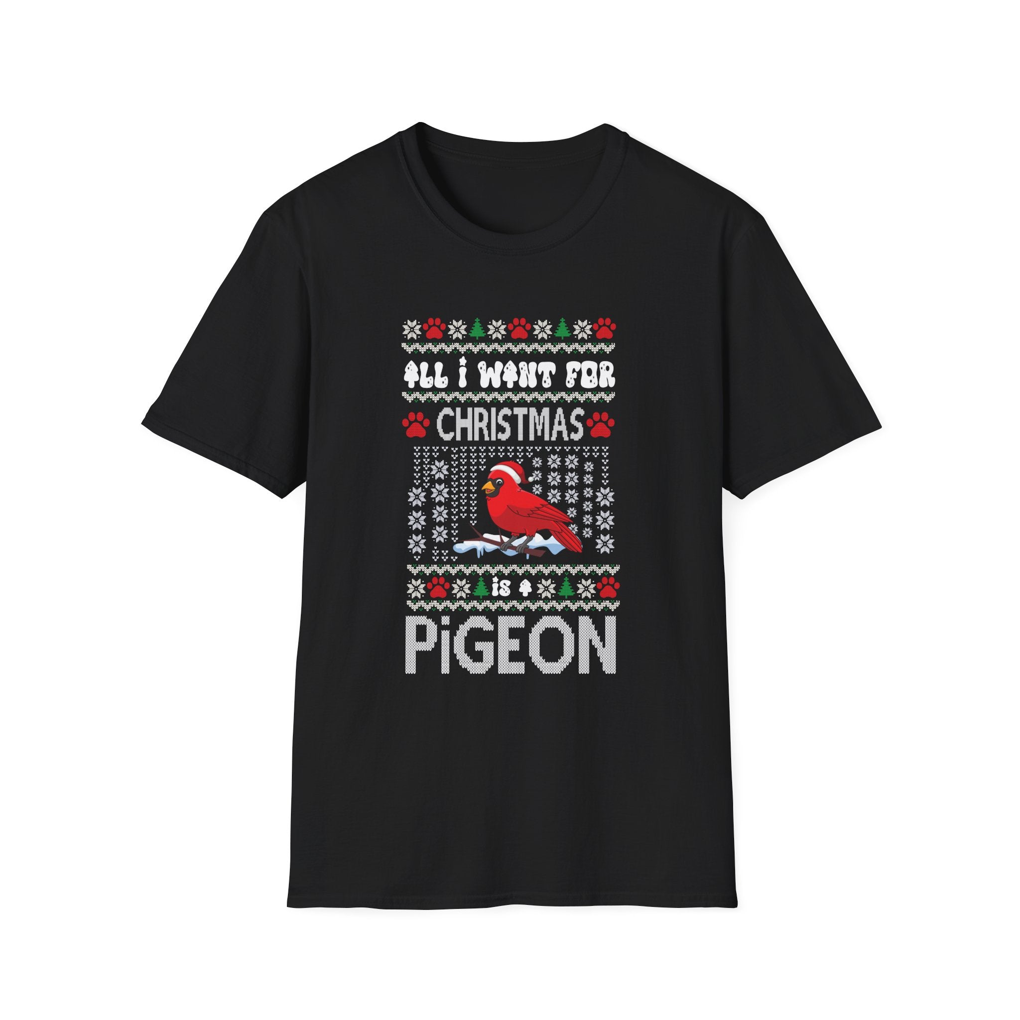 Christmas Cardinal Pigeon Tee, Funny Holiday Shirt, Unisex Graphic Tee, Christmas Gift, Festive Sweatshirt