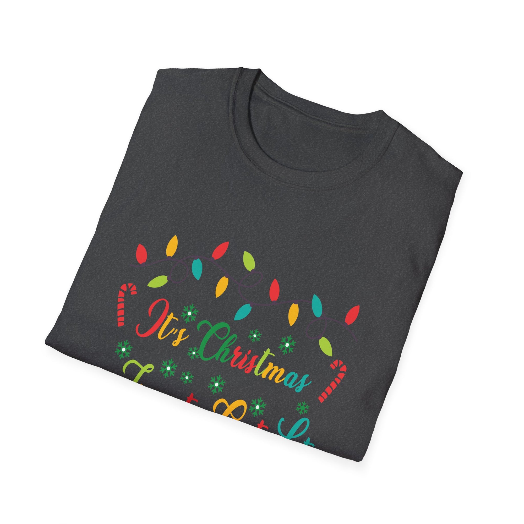 Christmas 'Time to Get Lit' Unisex Softstyle T-Shirt, Holiday Gift Tee, Festive Apparel, Christmas Party Shirt, Fun Holiday Wear
