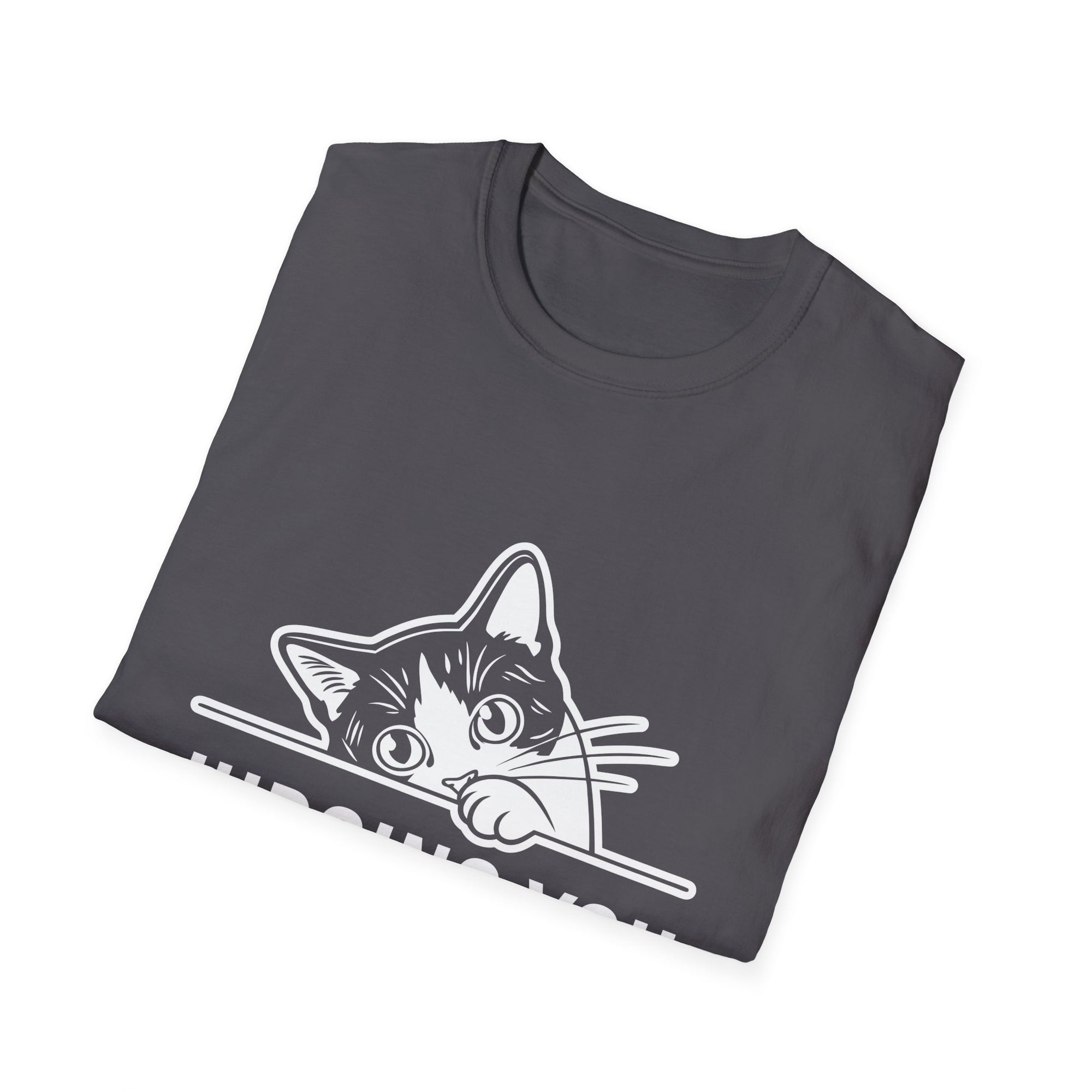 Funny Black Cat Judging You Silently Sarcastic Cat T-Shirt Unisex Softstyle T-Shirt
