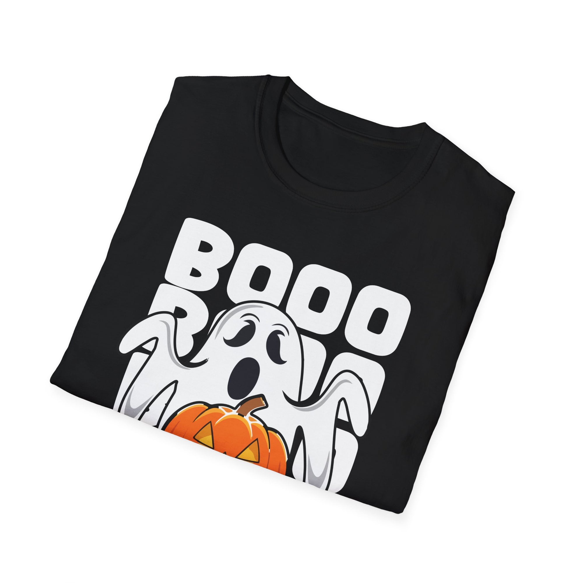 Halloween Ghost T-Shirt, Unisex Softstyle Tee for Trick-or-Treating, Cute Halloween Shirt, Spooky Gift, Fall Apparel, Boo Design