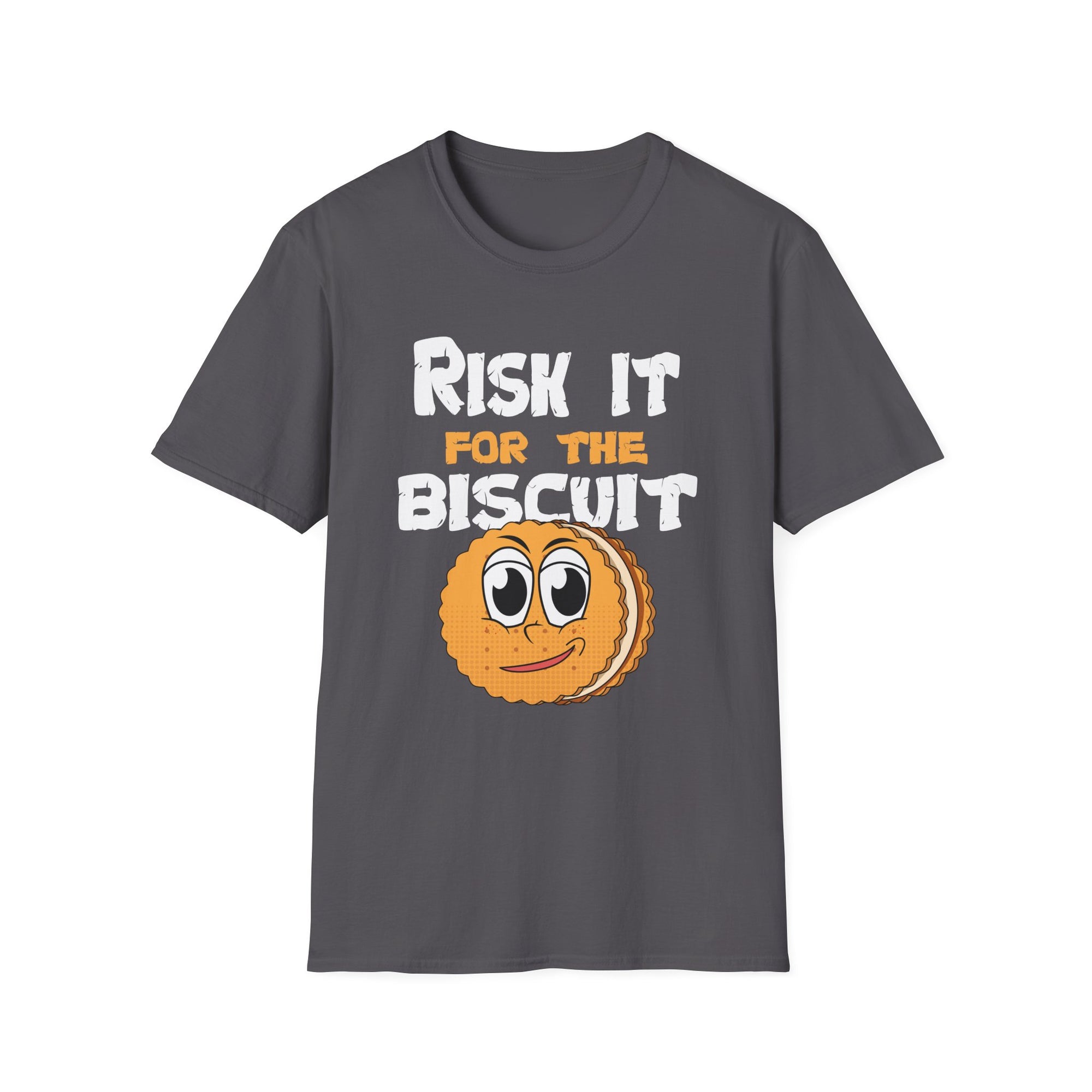 Risk It for the Biscuit Unisex Softstyle T-Shirt, Funny Graphic Tee, Casual wear, Gift for Food Lovers, Snack Humor Shirt, Birthday Gift