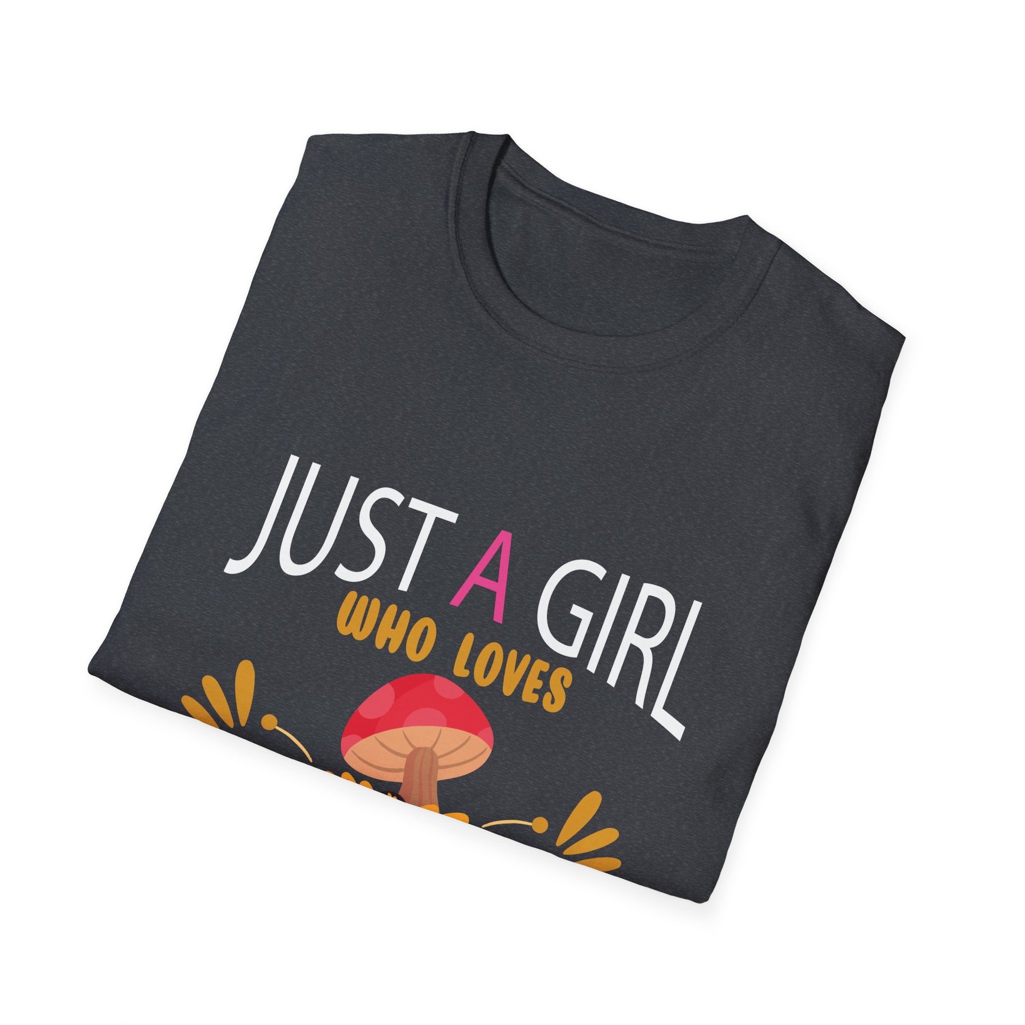 Just a Girl Who Loves Mushrooms T-Shirt, Cute Mushroom Tee, Gifts for Nature Lovers, Fun Summer Shirt, Boho Style Top