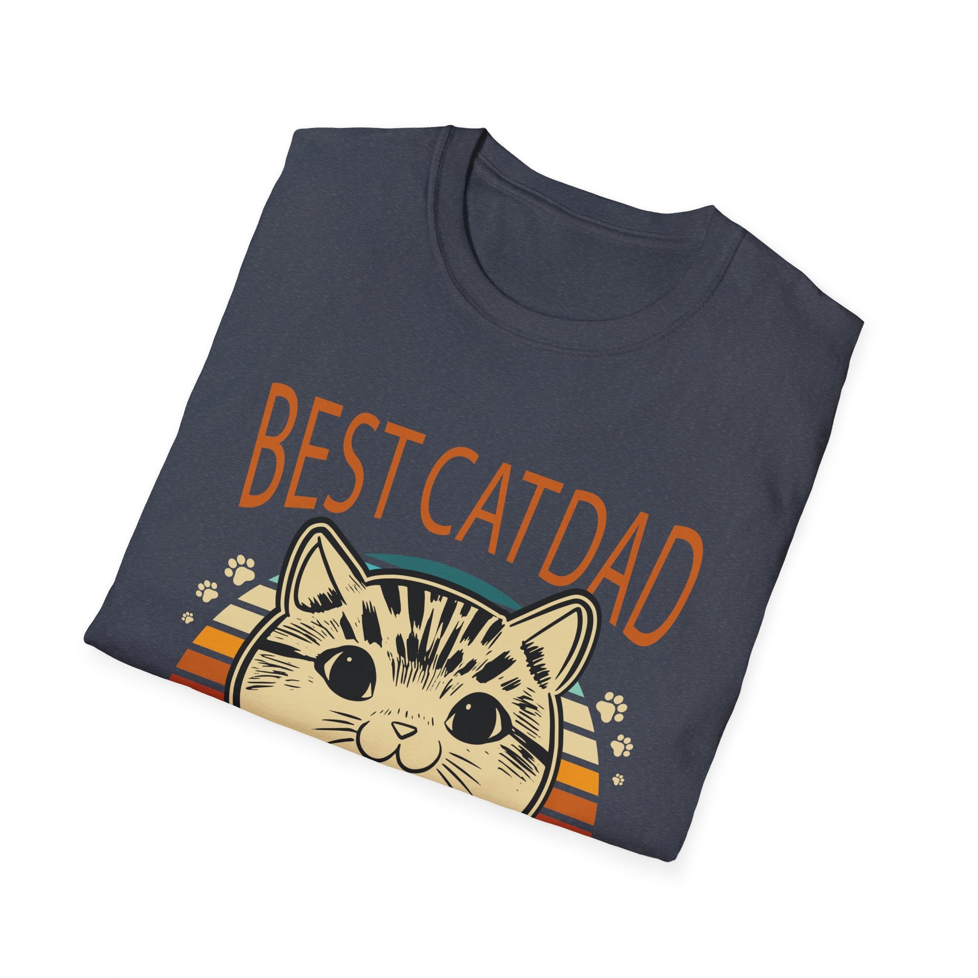 Best Cat Dad Ever Unisex Softstyle T-Shirt, Cat Dad Tee, Pet Lover Gift, Father's Day Shirt, Cool Cat Apparel, Funny T-Shirt