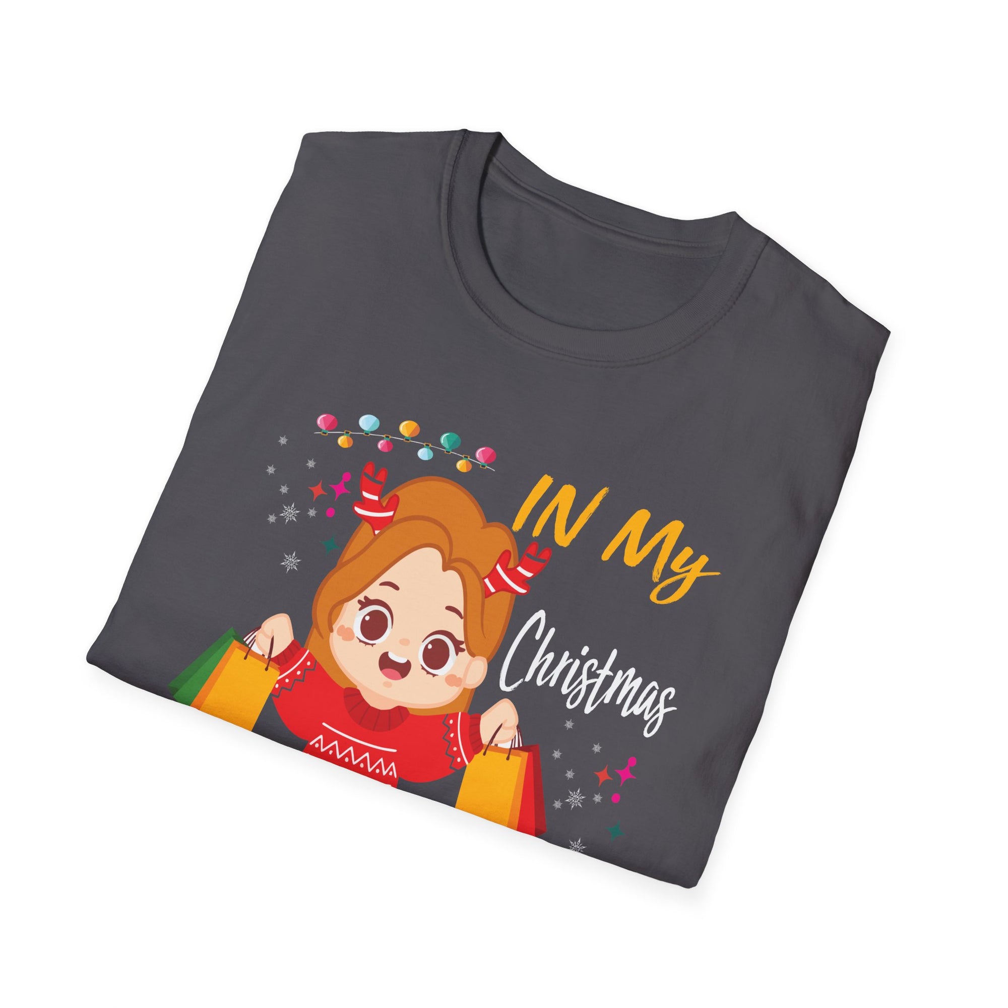 Christmas Shopping T-Shirt, Unisex Holiday Tee, Festive Apparel, Fun Christmas Gift, Cute Graphic Tee