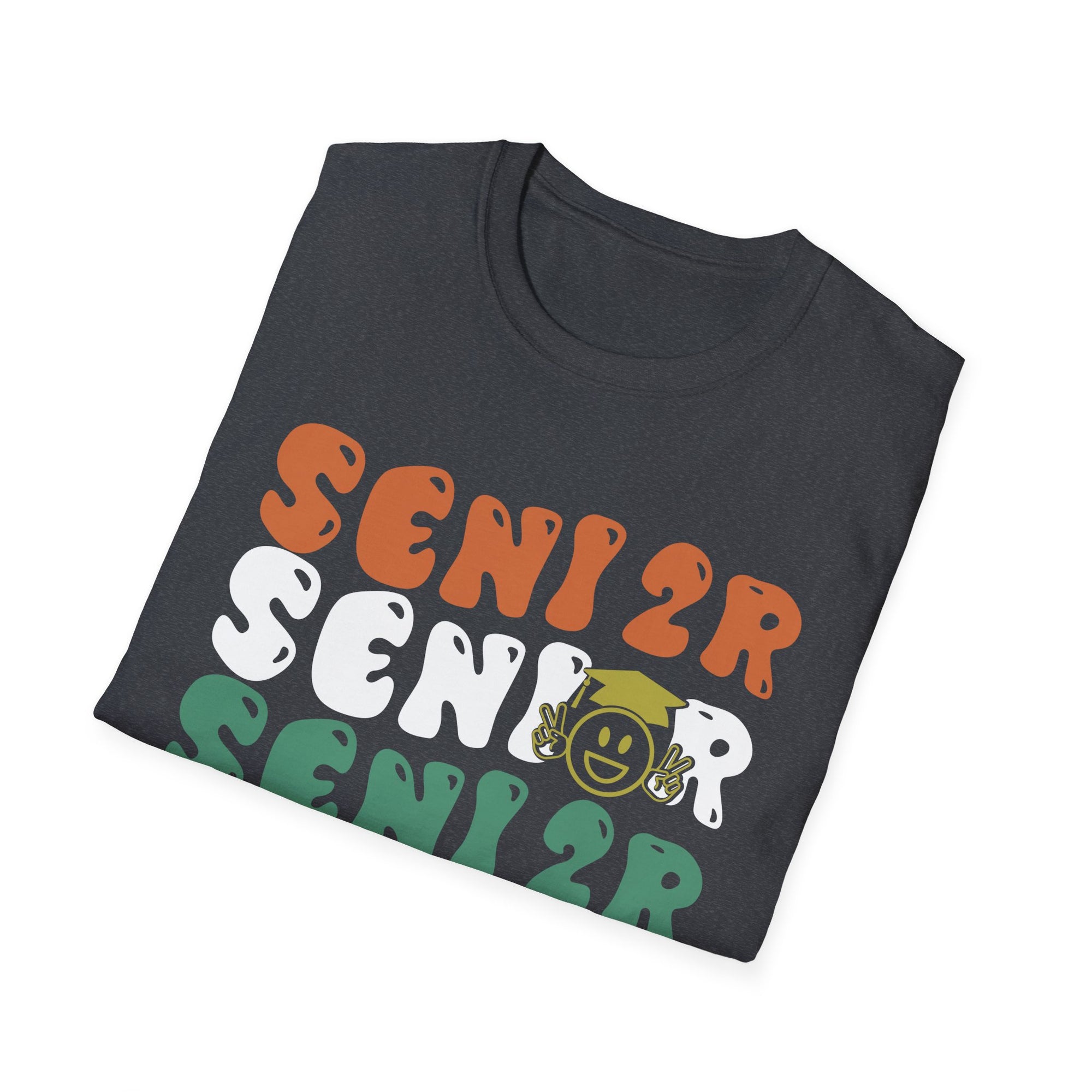Senior 2025 Class of 2025 Retro Groovy Seniors Graduation 25 Unisex Softstyle T-Shirt