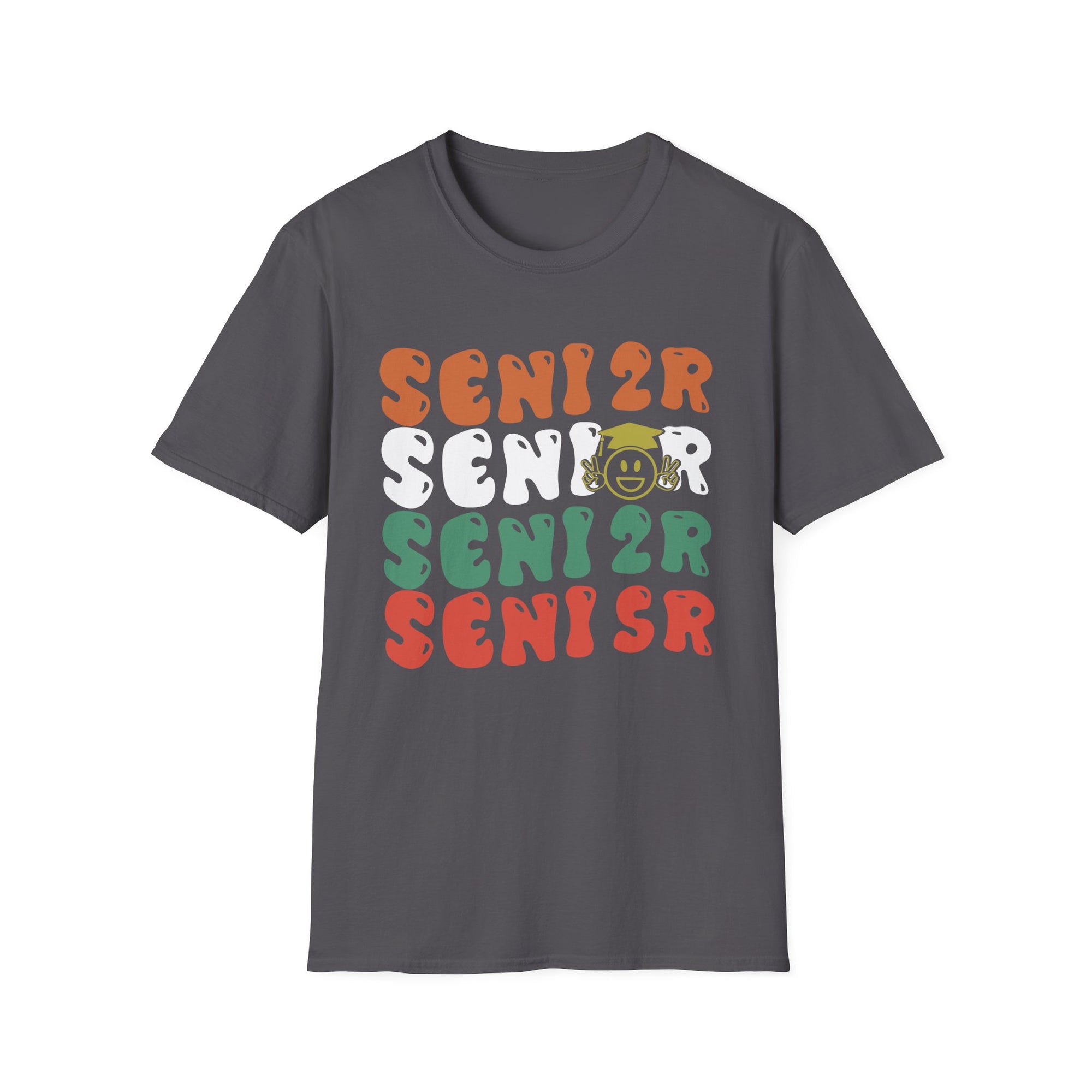 Senior 2025 Class of 2025 Retro Groovy Seniors Graduation 25 Unisex Softstyle T-Shirt