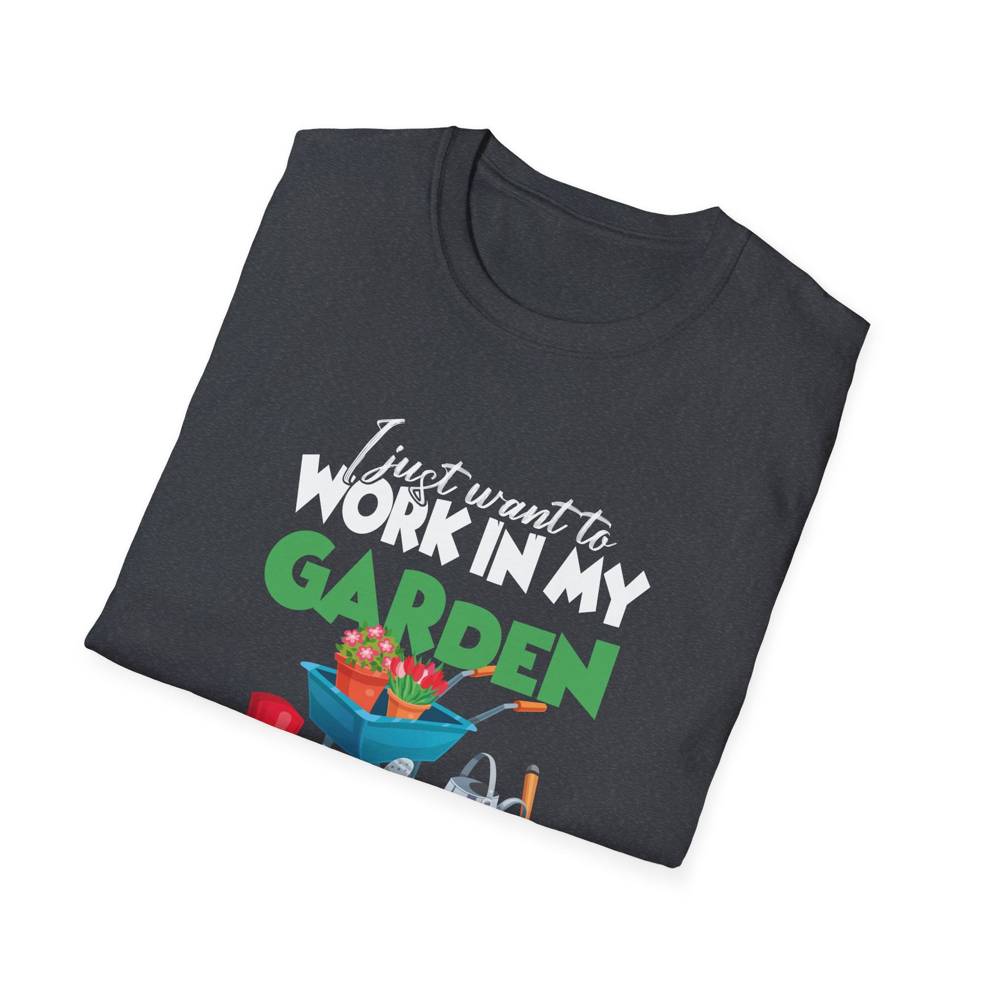 Garden Dog Lover T-Shirt, Unisex Gardening Tee, Pet Owner Gift, Hobbyist Apparel, Floral Graphic Tee, Outdoor Fun Clothing