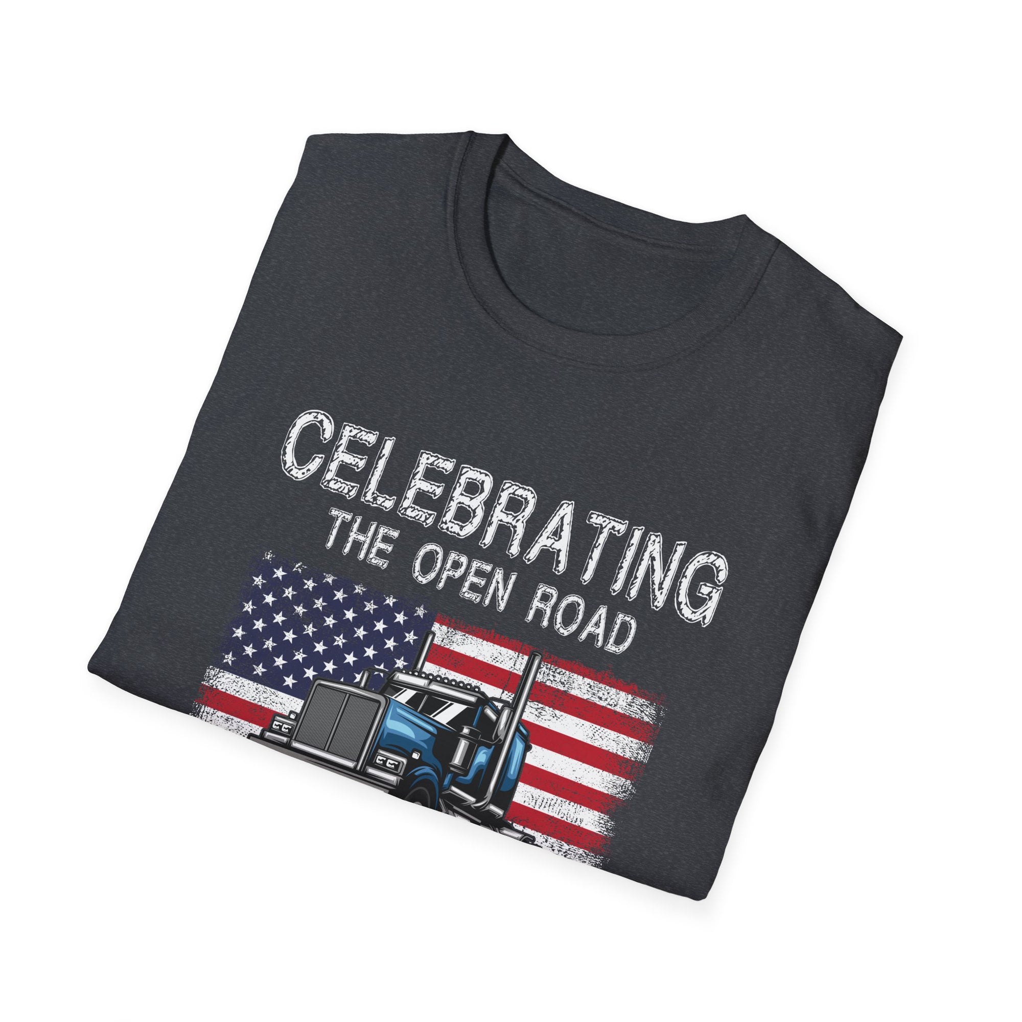 Open Road Celebrating Unisex T-Shirt - Perfect Gift for Truck Drivers, Road Trip Lovers, Independence Day, Adventure Seekers, and [...]