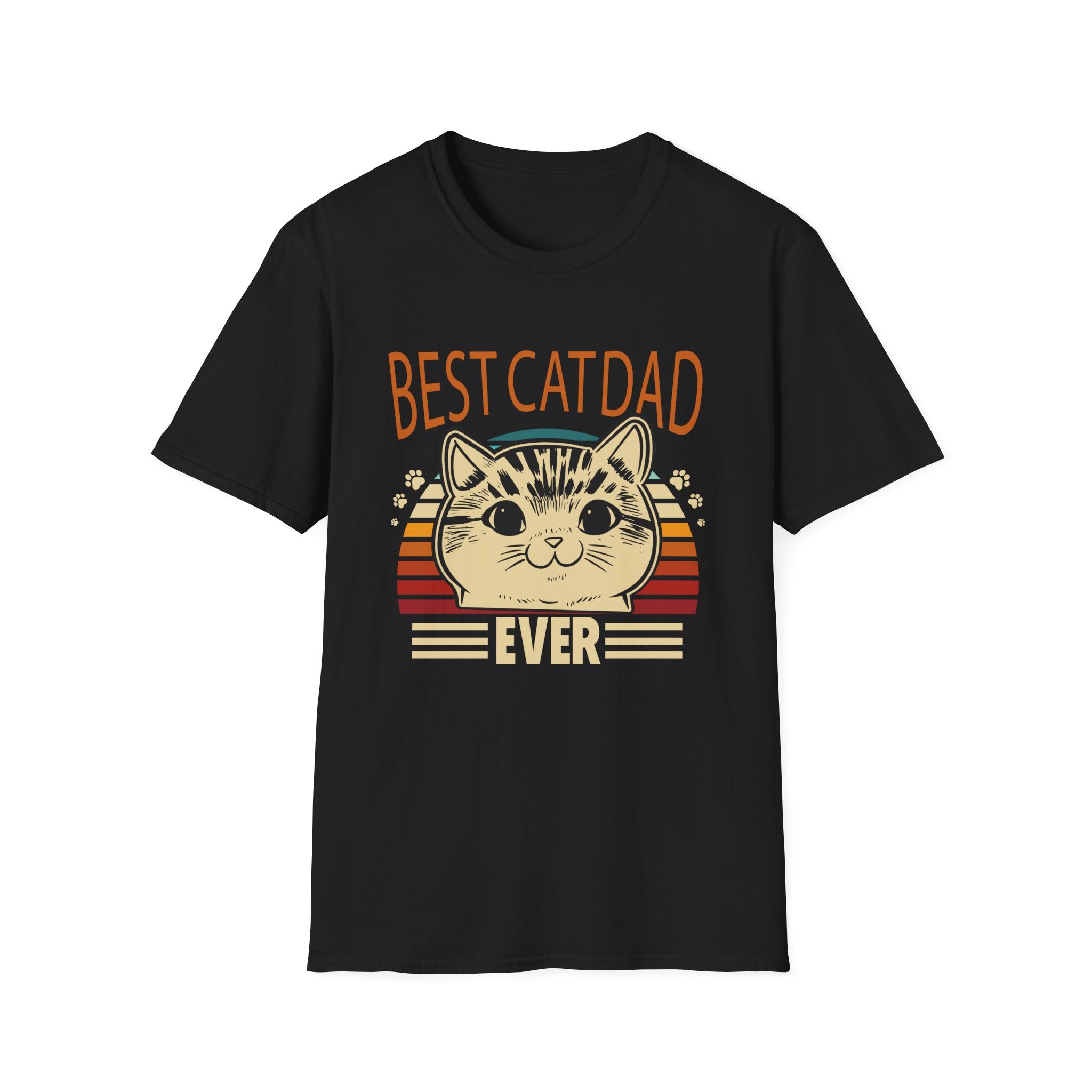 Best Cat Dad Ever Unisex Softstyle T-Shirt, Cat Dad Tee, Pet Lover Gift, Father's Day Shirt, Cool Cat Apparel, Funny T-Shirt