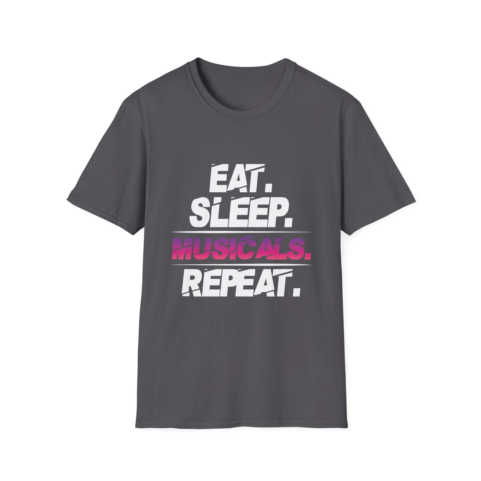 Musical Enthusiast T-Shirt | Eat Sleep Musicals Repeat | Gift for Theater Lovers