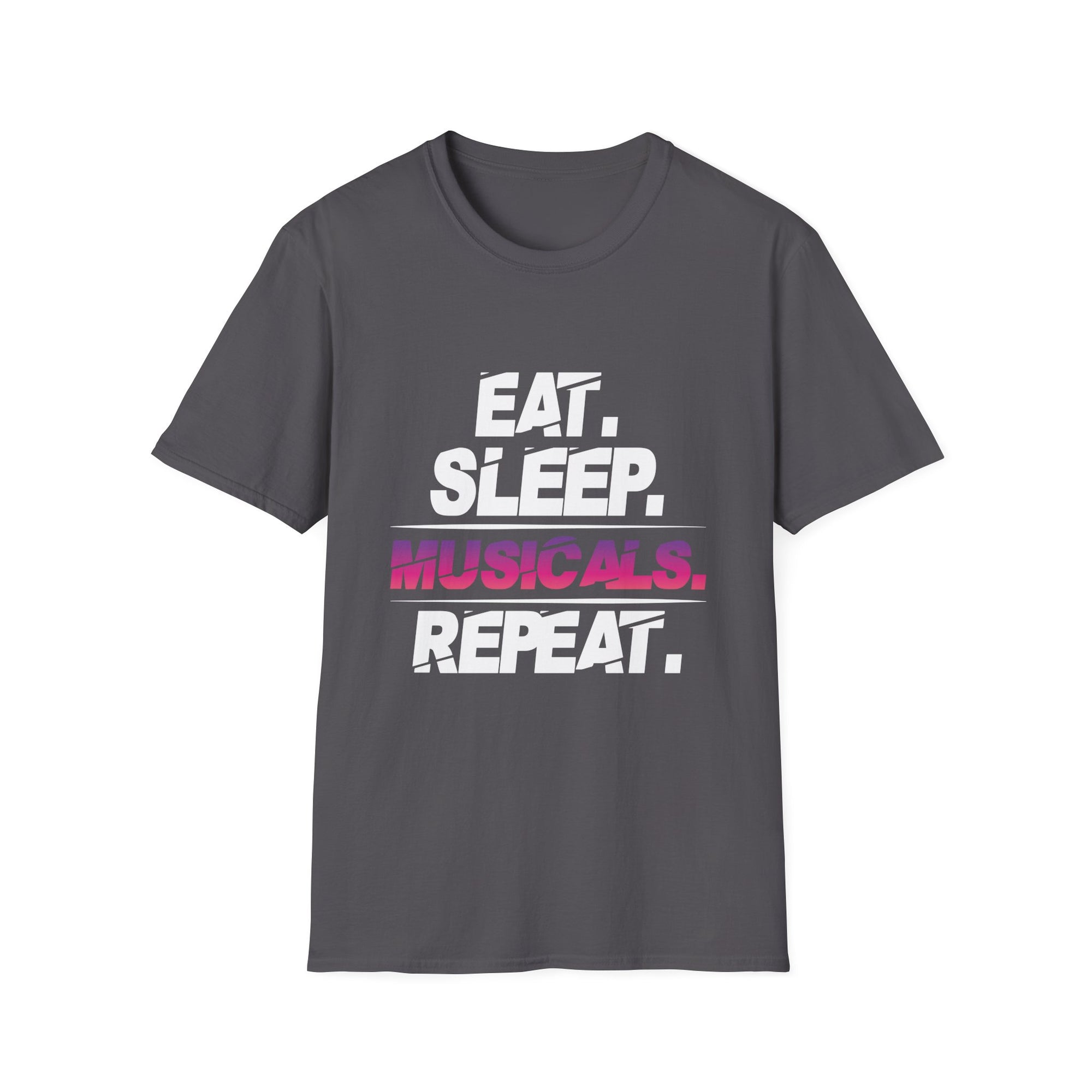 Musical Enthusiast T-Shirt | Eat Sleep Musicals Repeat | Gift for Theater Lovers