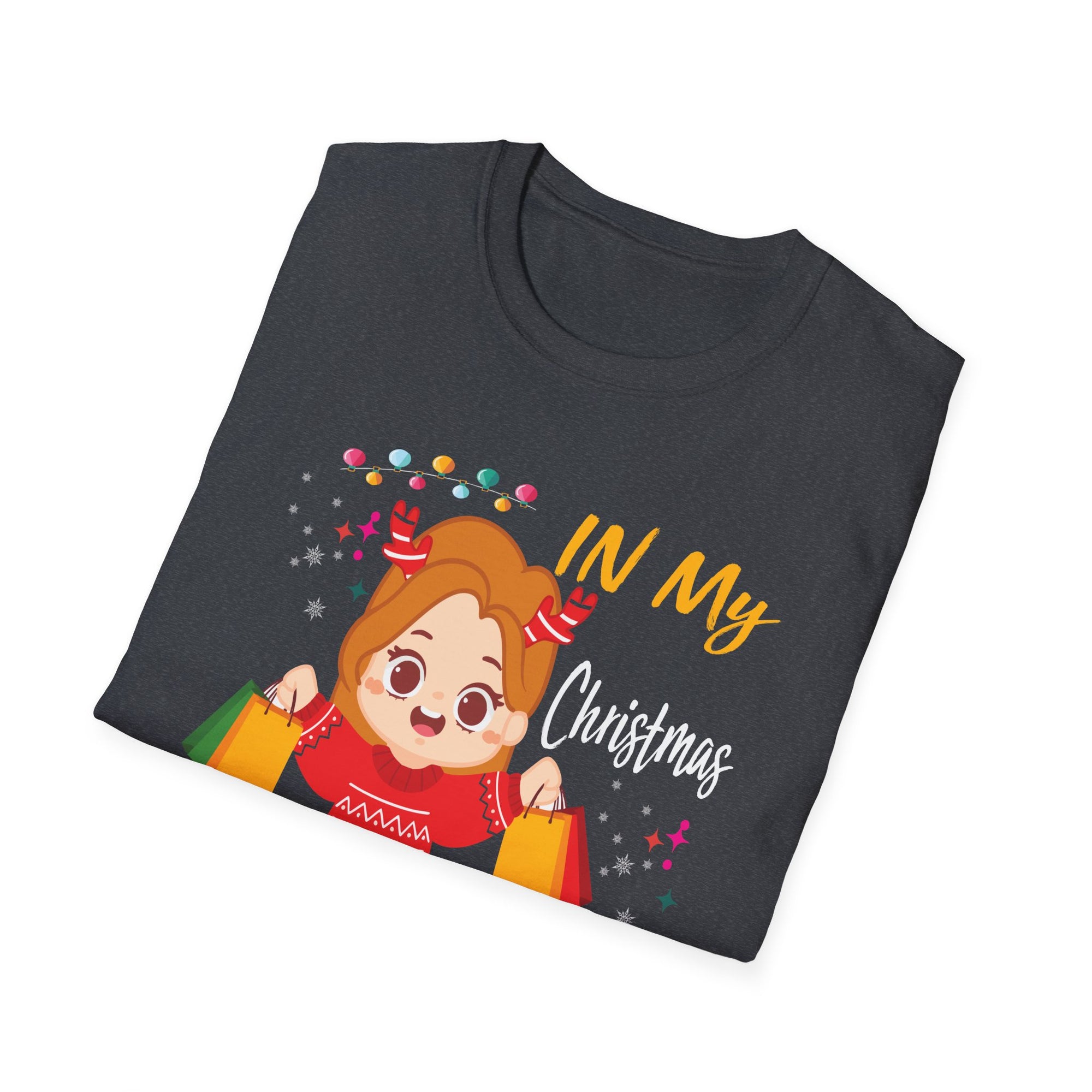 Christmas Shopping T-Shirt, Unisex Holiday Tee, Festive Apparel, Fun Christmas Gift, Cute Graphic Tee