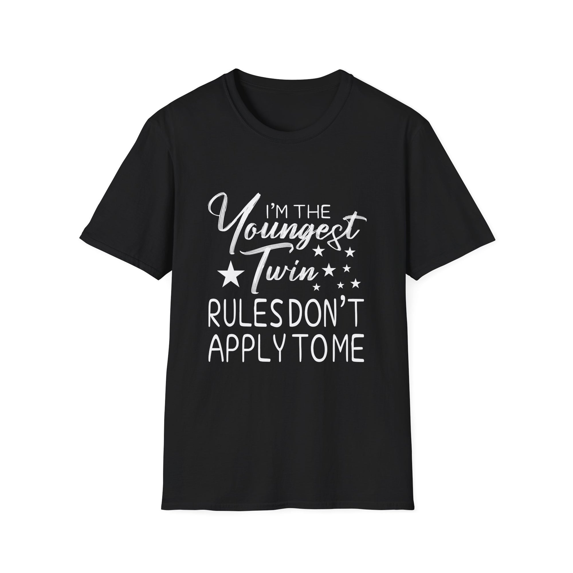 I'm the Youngest Twin T-Shirt, Unisex Softstyle Shirt, Perfect for Twin Celebrations, Birthday Gifts, Family Gatherings