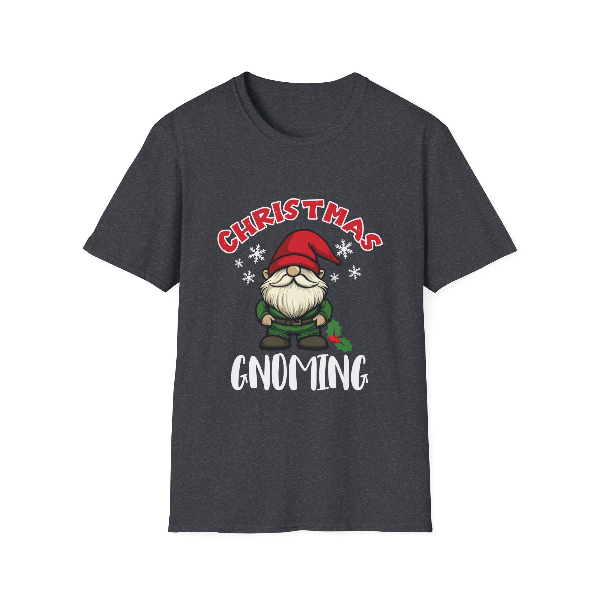 Christmas Gnoming T-Shirt, Unisex Holiday Tee, Cute Christmas Apparel, Gift for Gnome Lovers, Festive T-Shirt for Holiday Celebrations