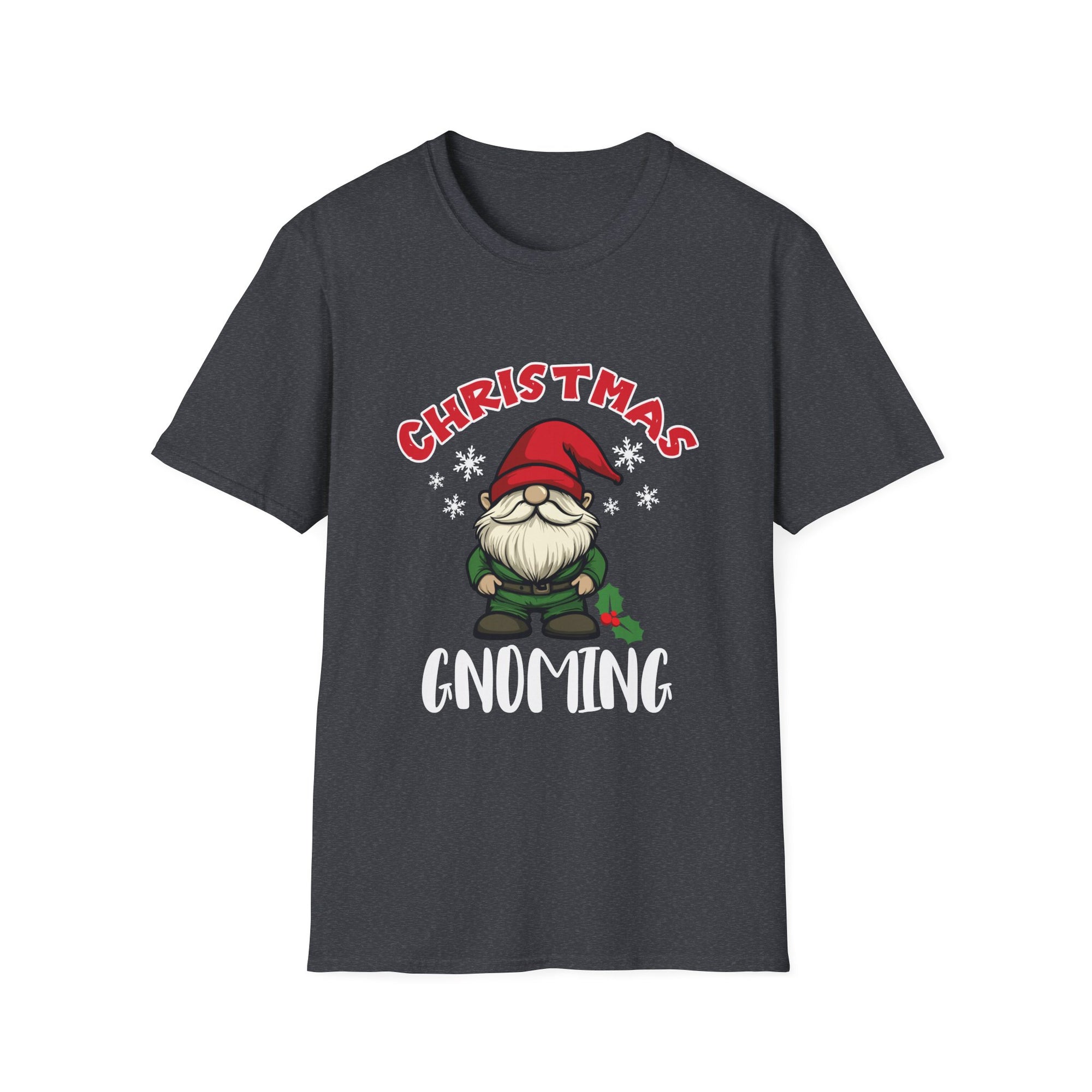 Christmas Gnoming T-Shirt, Unisex Holiday Tee, Cute Christmas Apparel, Gift for Gnome Lovers, Festive T-Shirt for Holiday Celebrations