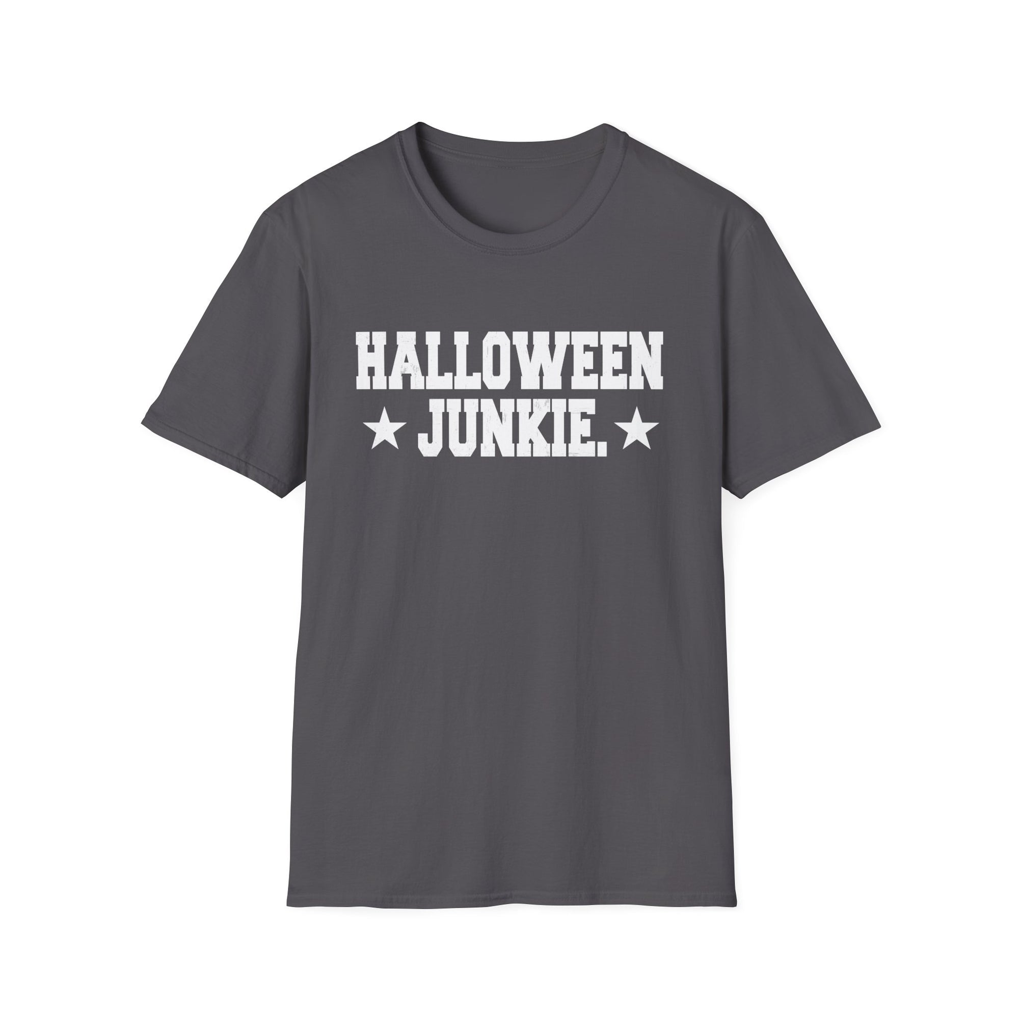 Halloween Junkie Unisex Softstyle T-Shirt, Spooky Apparel, October Fest, Halloween Costume, Fall Fashion, Gift for Halloween Lovers