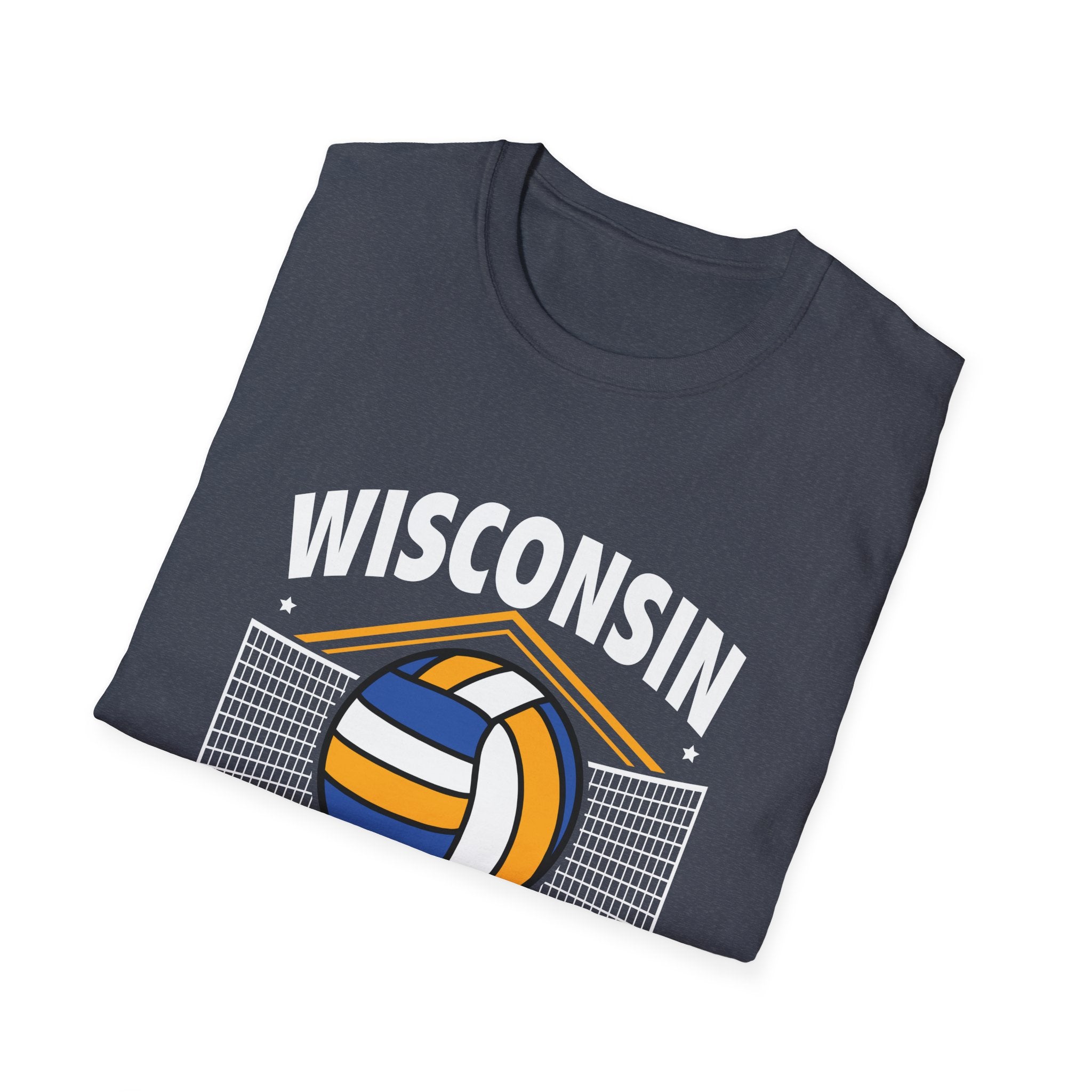 Wisconsin Volleyball Unisex T-Shirt | Sporty Tee, Team Apparel, Gift for Players, Fan Shirt, Game Day Top, Volleyball Lover Gift