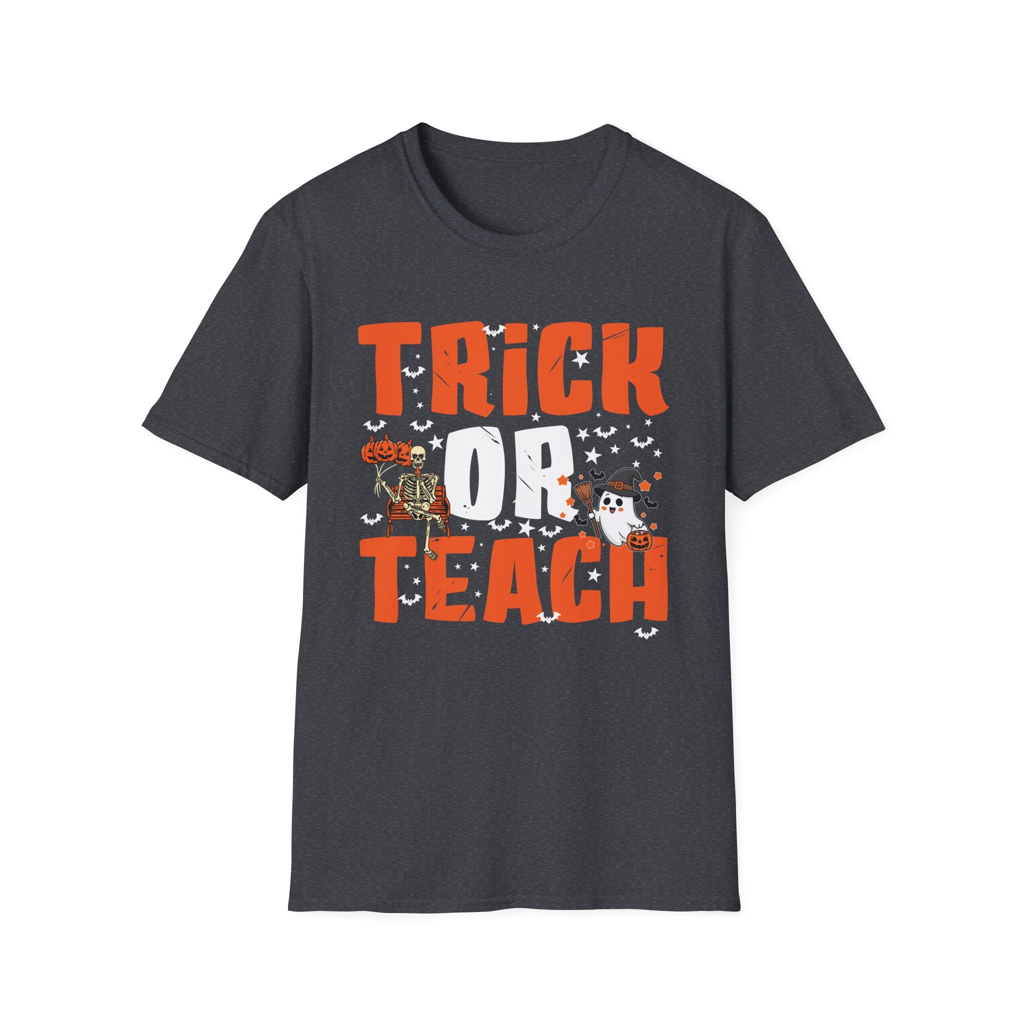 Halloween Trick or Teach Unisex T-Shirt, Funny Teacher Shirt, Gift for Educators, Halloween Costume Tee, Fall Festivities Apparel
