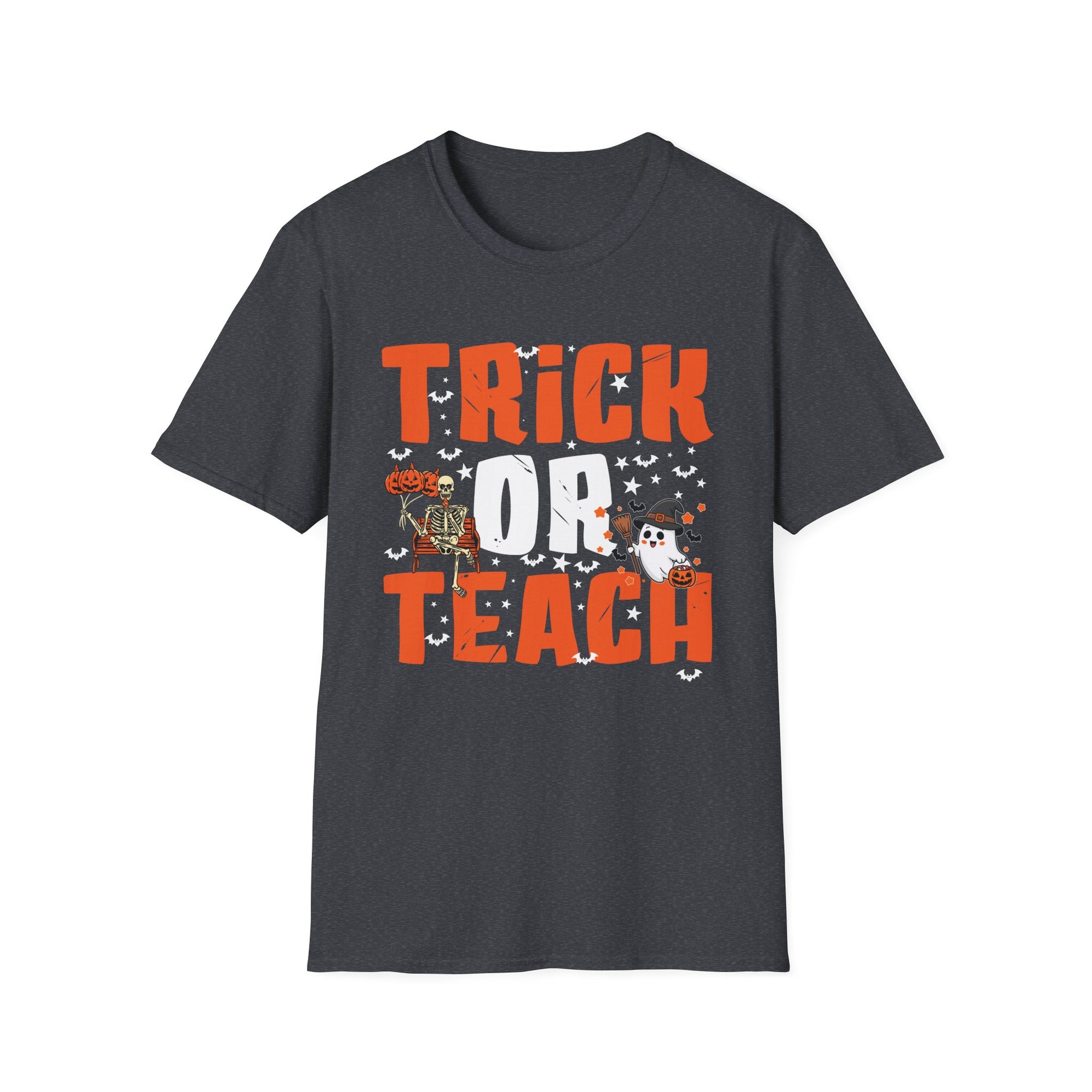 Halloween Trick or Teach Unisex T-Shirt, Funny Teacher Shirt, Gift for Educators, Halloween Costume Tee, Fall Festivities Apparel