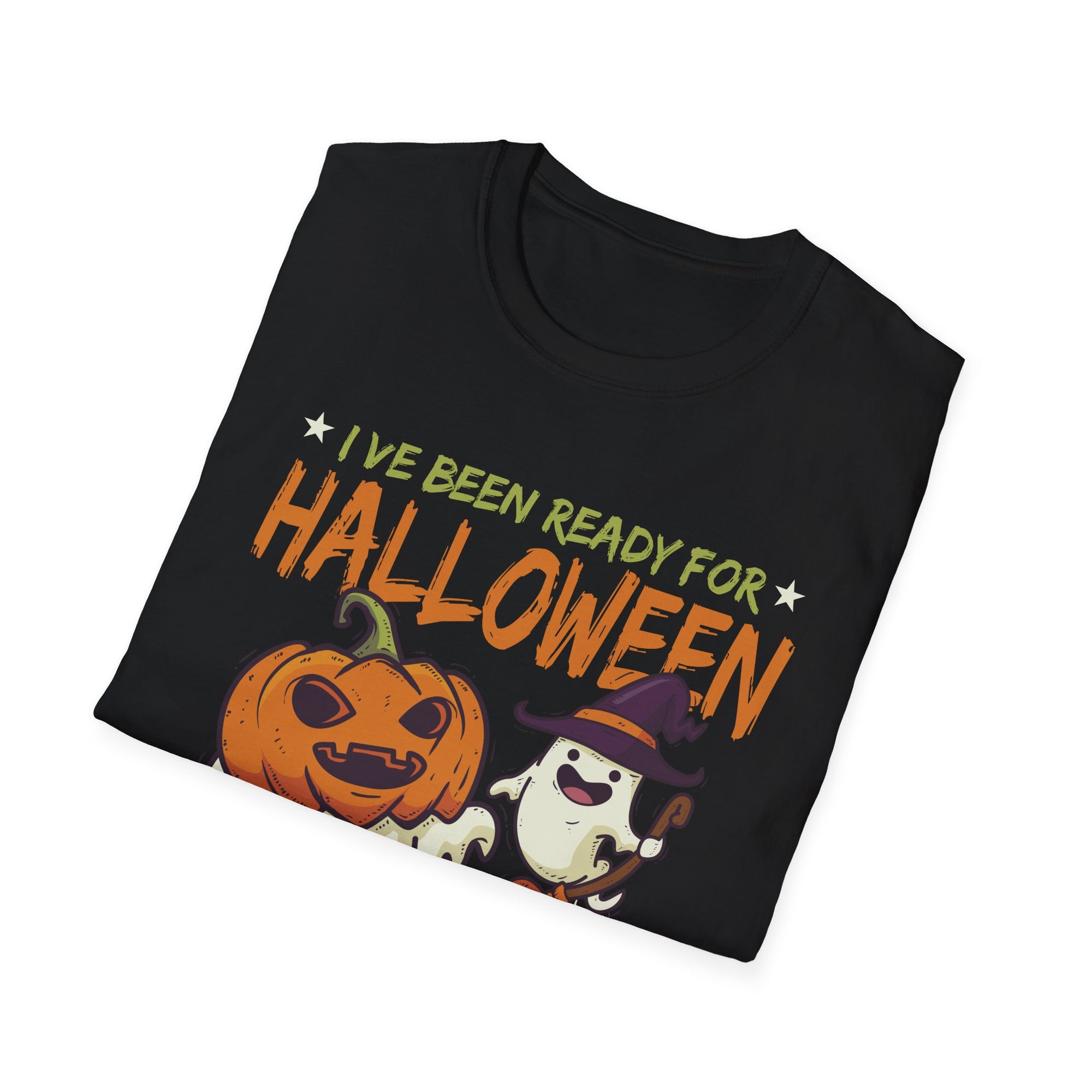 Halloween Ghostly Fun T-Shirt - Unisex Softstyle Tee for Halloween Parties, Costume Events, Fall Celebrations, Ghost Lovers, Spooky Season