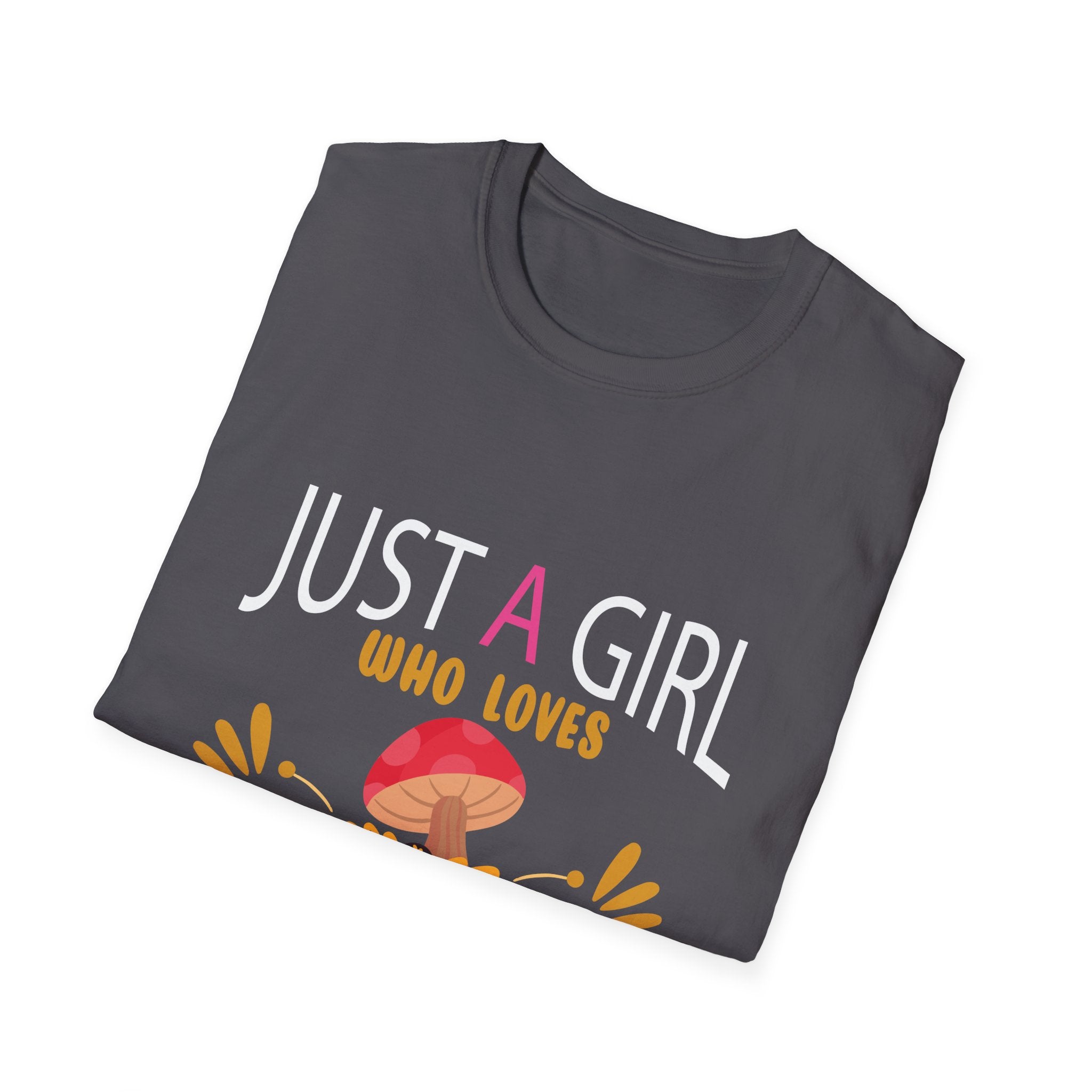 Just a Girl Who Loves Mushrooms T-Shirt, Cute Mushroom Tee, Gifts for Nature Lovers, Fun Summer Shirt, Boho Style Top