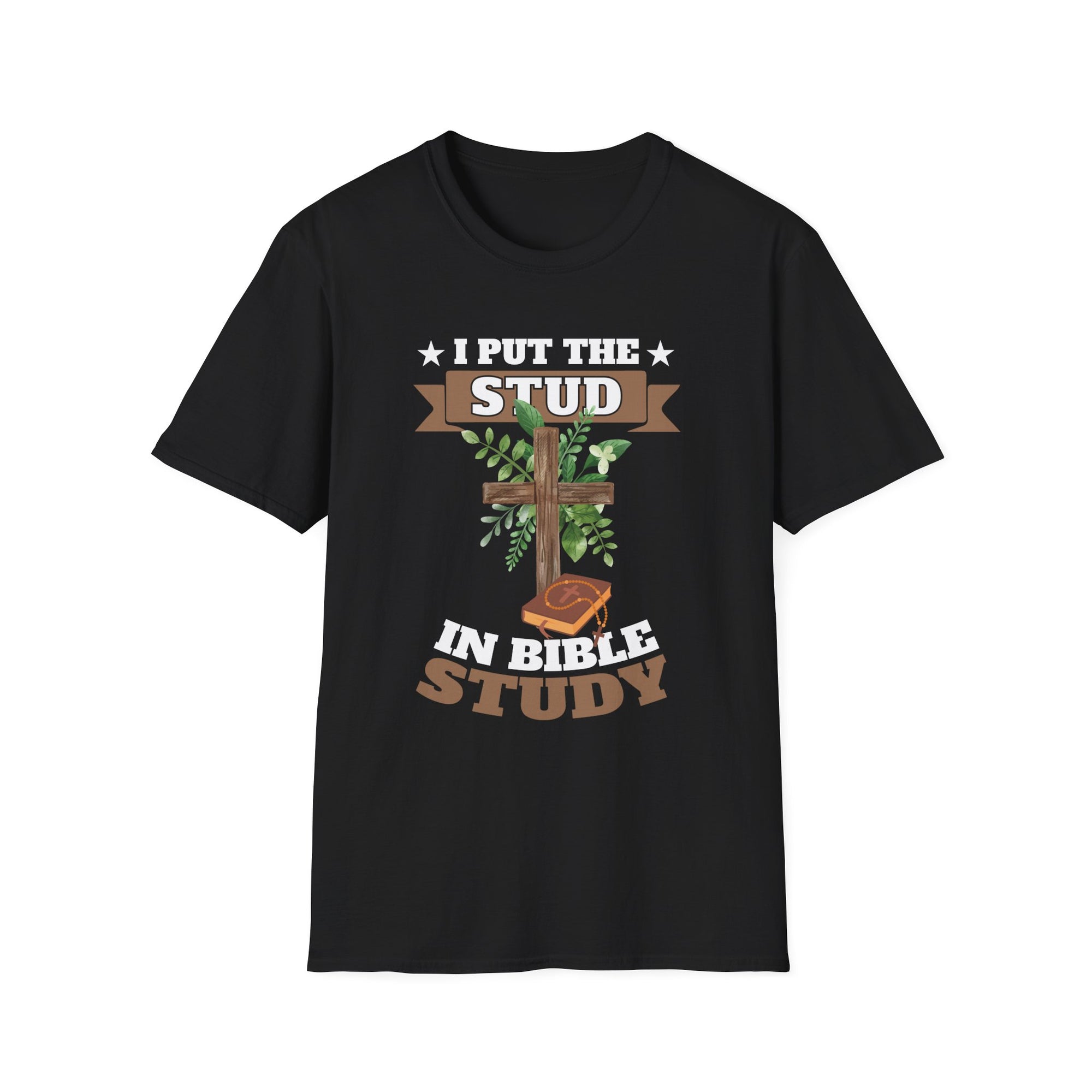 Stud in Bible Study Unisex T-Shirt, Christian Apparel, Faith-Based Gift, Casual Wear, Church Group Shirt