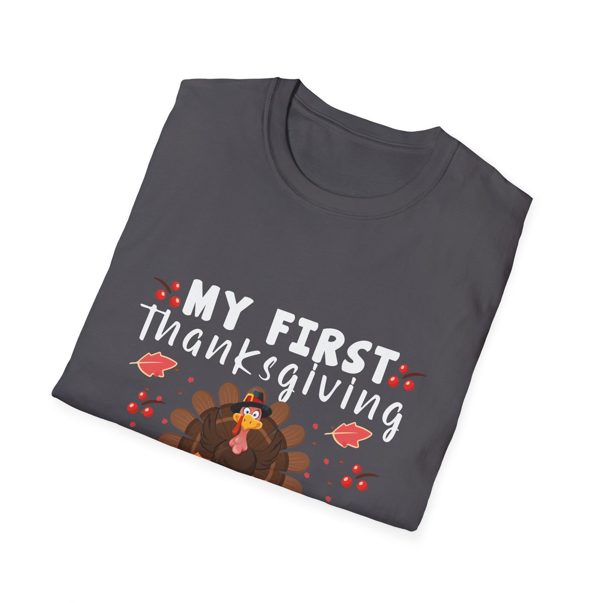Unisex Thanksgiving T-Shirt - My First Thanksgiving as Mommy, Holiday Shirt, Family Celebration Top, Cute Fall Apparel, Gift for New Moms