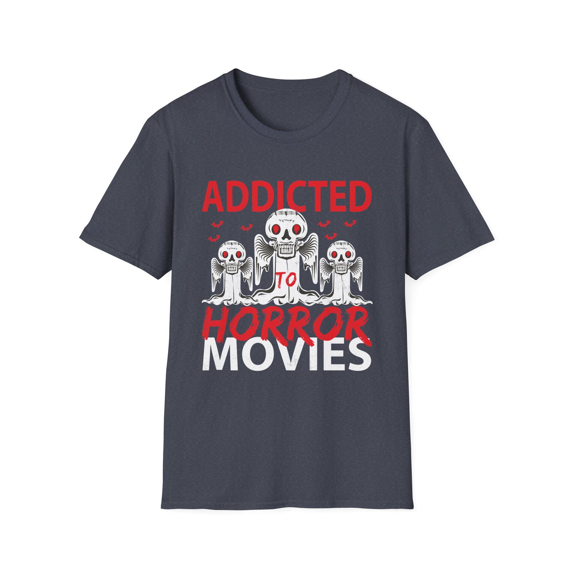 Addicted to Horror Movies Unisex T-Shirt | Perfect for Movie Lovers, Halloween, Gifts, Horror Fans, Casual Wear