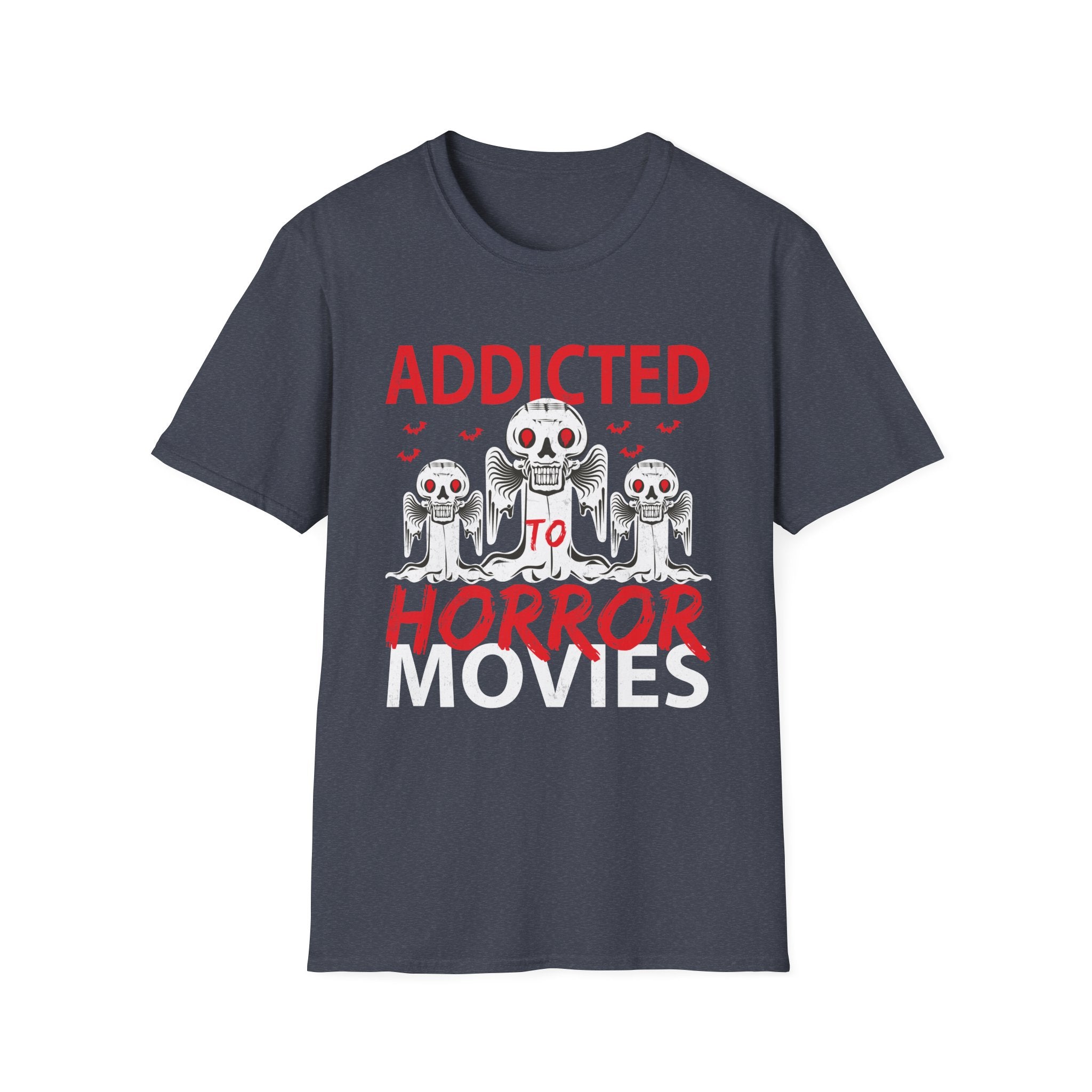 Addicted to Horror Movies Unisex T-Shirt | Perfect for Movie Lovers, Halloween, Gifts, Horror Fans, Casual Wear