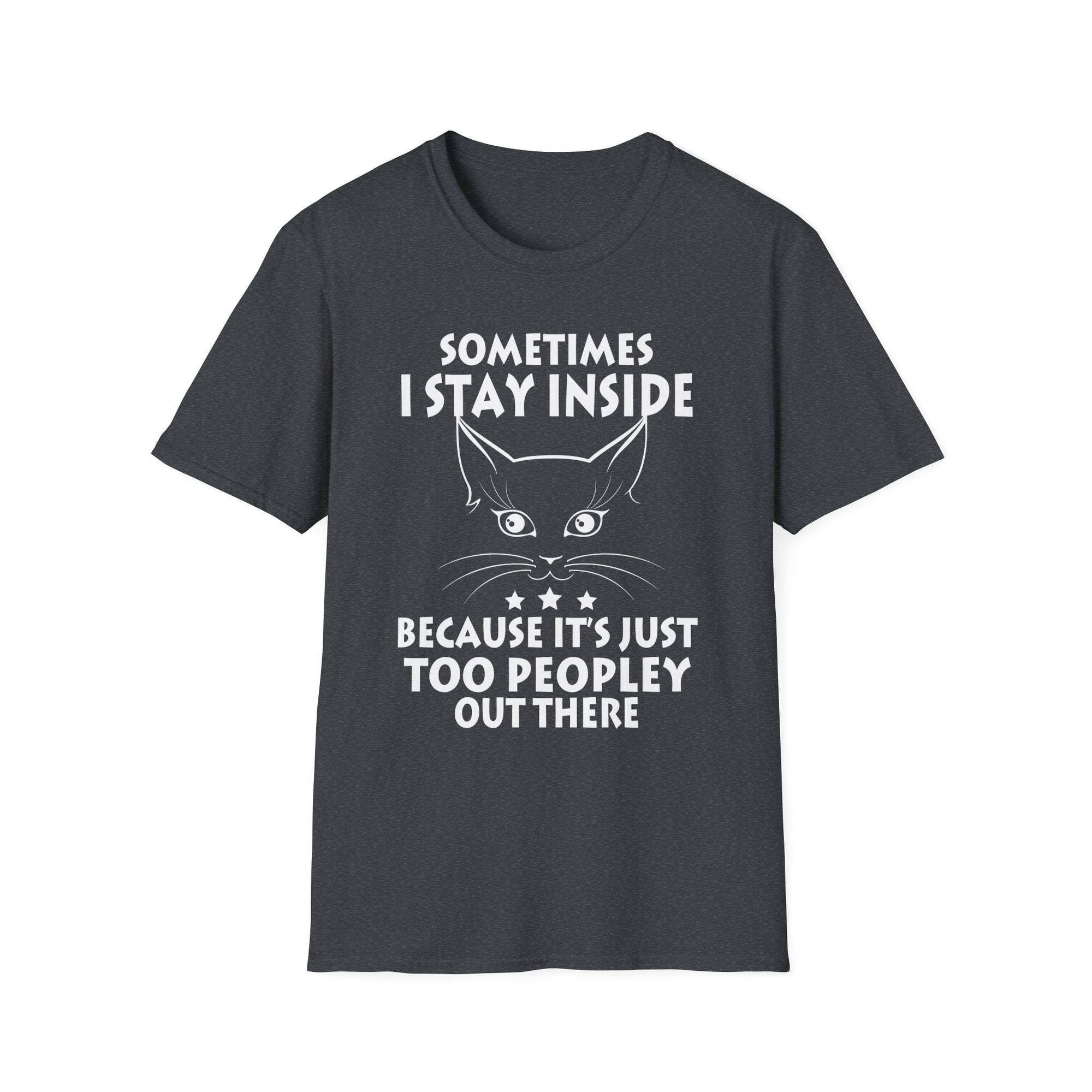 Cozy Cat Lover T-Shirt - Funny Quote Tee for Introverts, Gifts for Cat Owners, Perfect for Pet Lovers, Birthday, Casual Wear, Self-Care