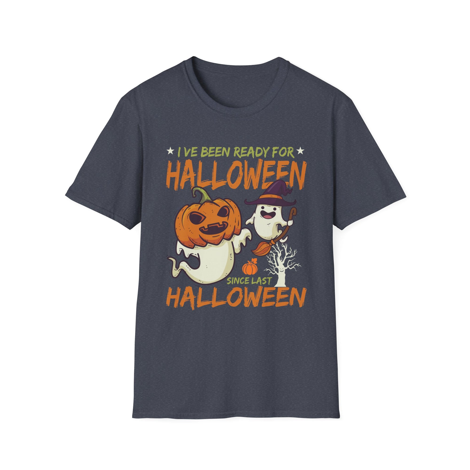 Halloween Ghostly Fun T-Shirt - Unisex Softstyle Tee for Halloween Parties, Costume Events, Fall Celebrations, Ghost Lovers, Spooky Season