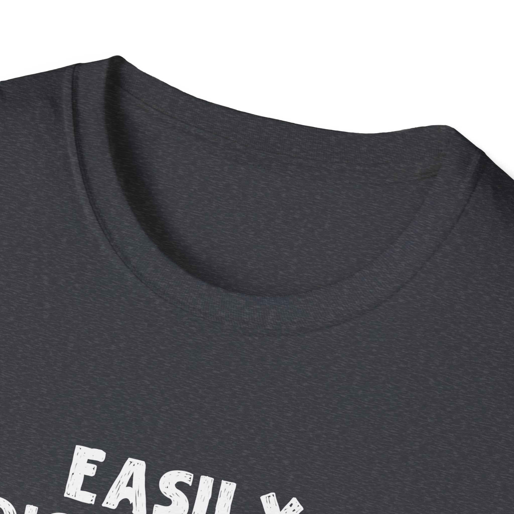 Easily Distracted by Cats and Books - Funny Cat & Book Lover Unisex Softstyle T-Shirt