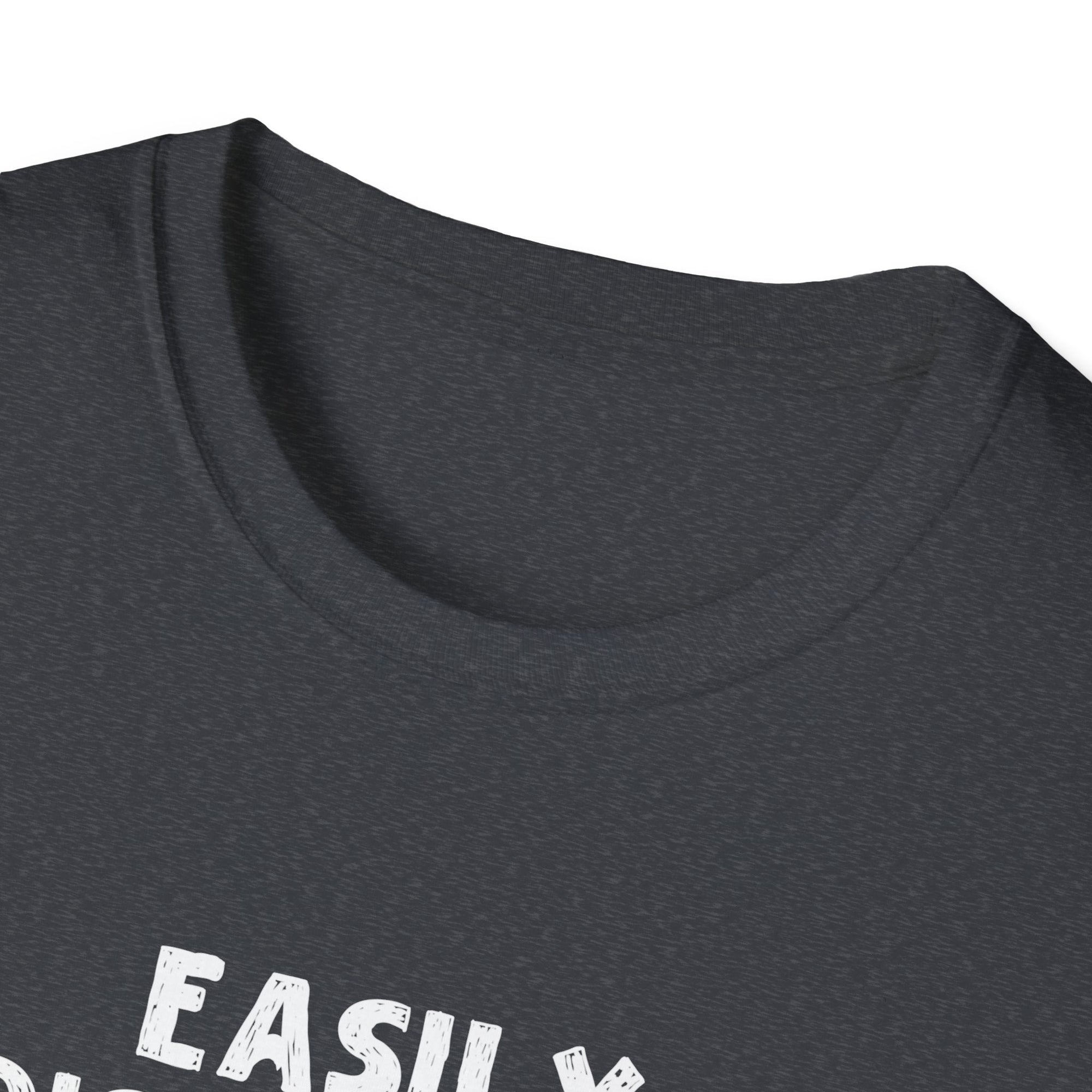 Easily Distracted by Cats and Books - Funny Cat & Book Lover Unisex Softstyle T-Shirt