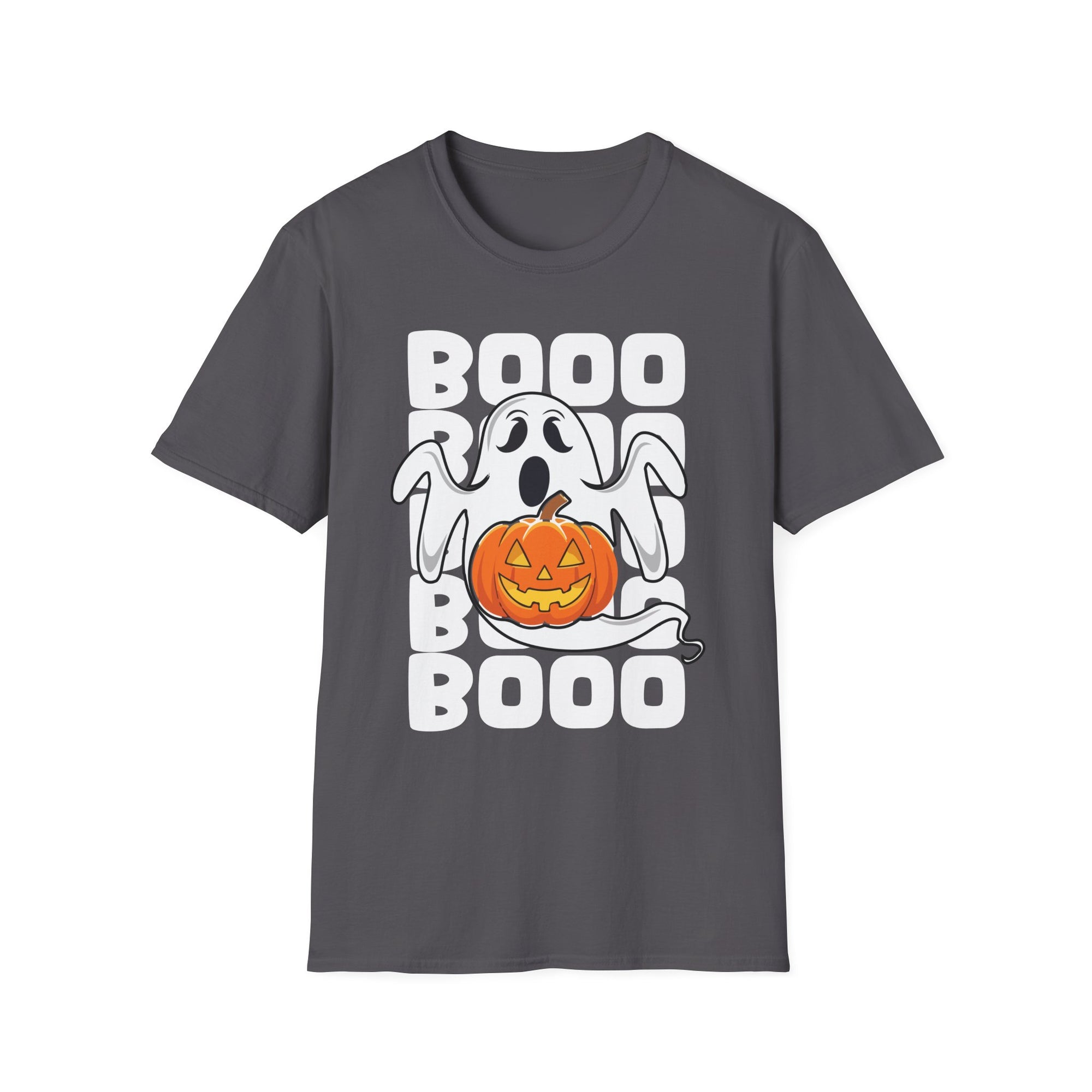 Halloween Ghost T-Shirt, Unisex Softstyle Tee for Trick-or-Treating, Cute Halloween Shirt, Spooky Gift, Fall Apparel, Boo Design
