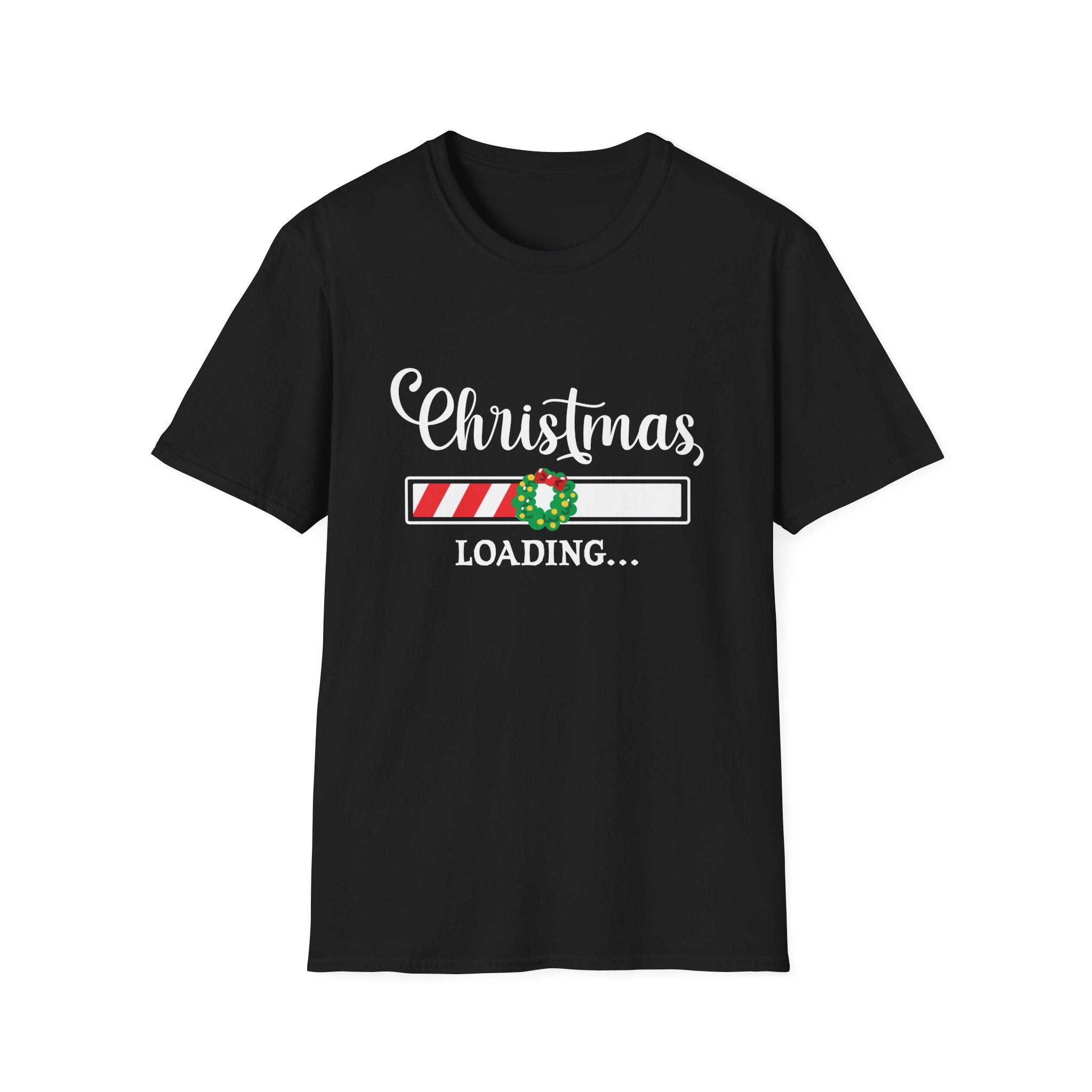 Christmas Loading Unisex Softstyle T-Shirt, Festive Tee, Holiday Apparel, Gift for Him/Her, Cute Christmas Shirt