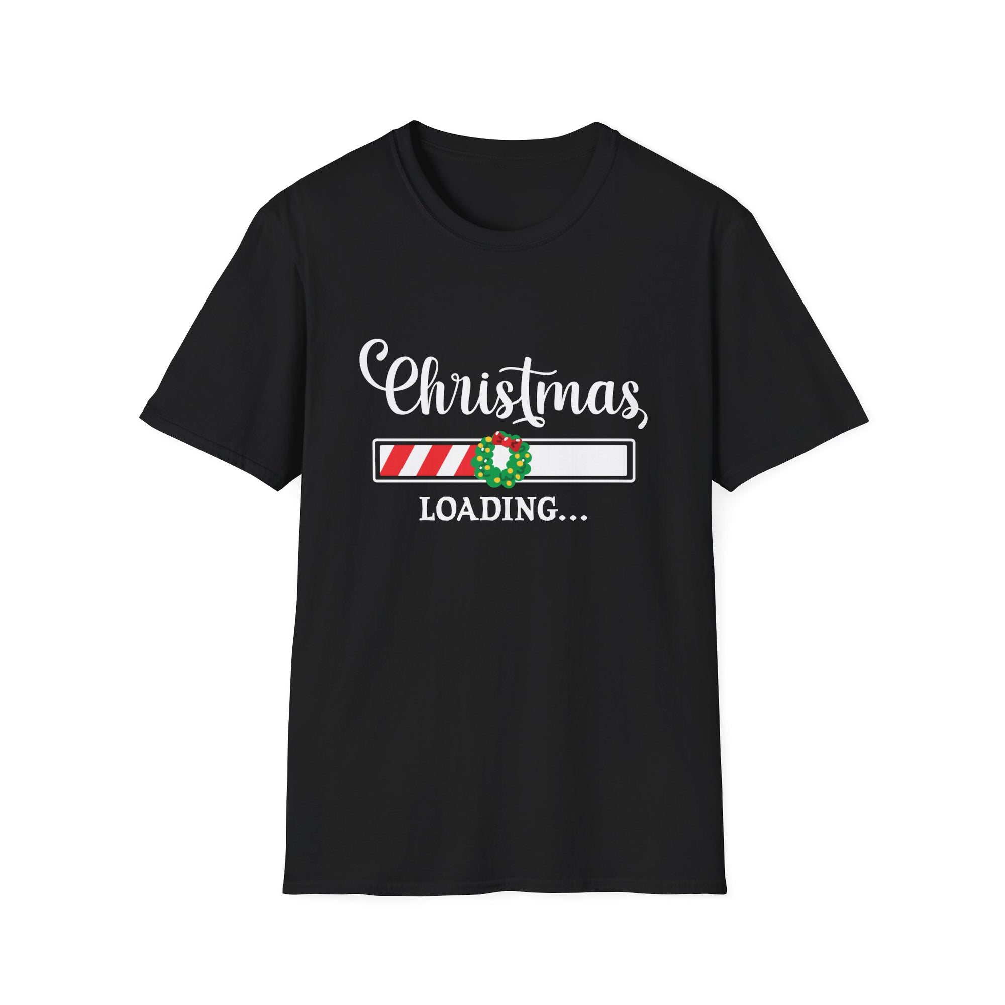 Christmas Loading Unisex Softstyle T-Shirt, Festive Tee, Holiday Apparel, Gift for Him/Her, Cute Christmas Shirt