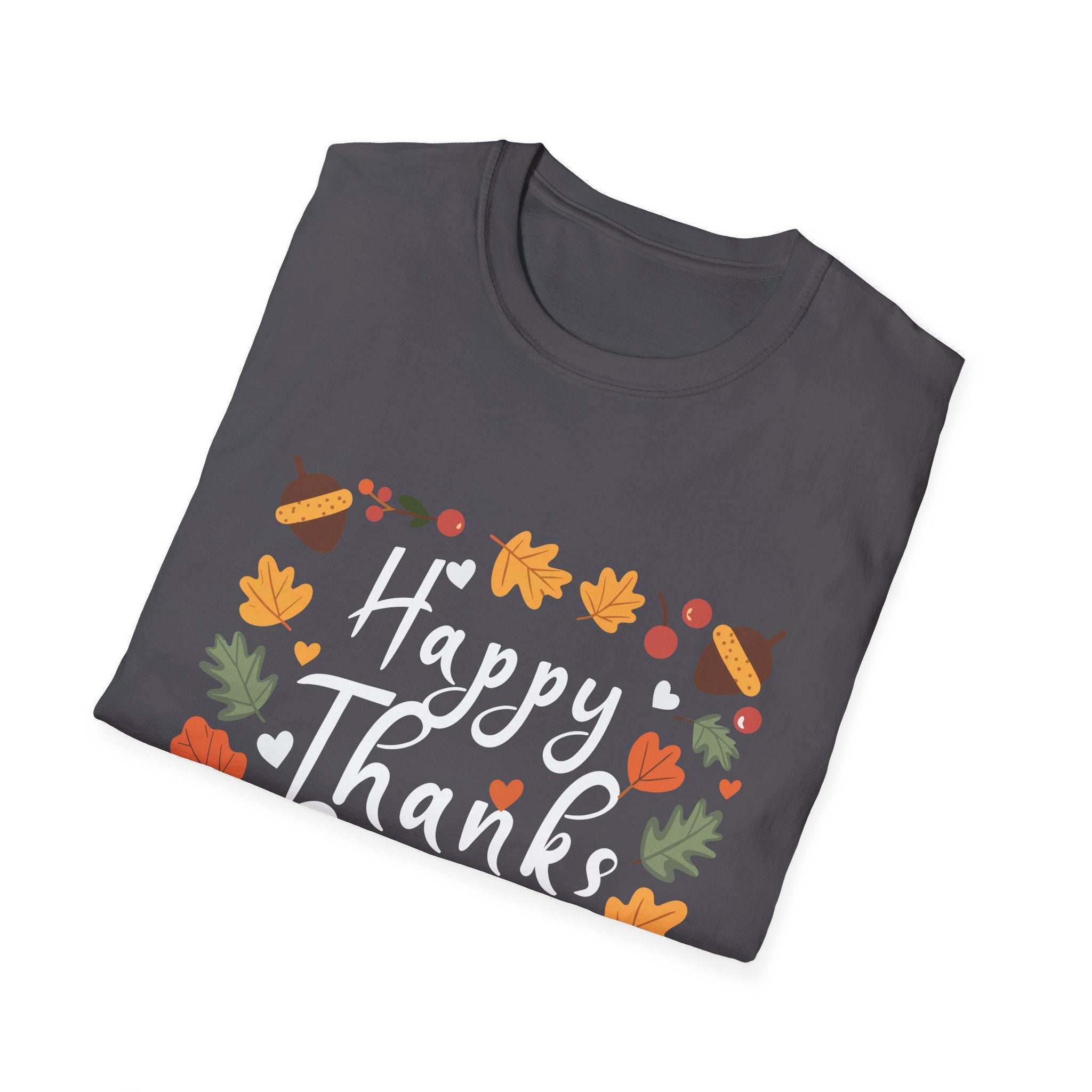 Thanksgiving Celebration T-Shirt - Unisex Softstyle Tee, Fall Apparel, Holiday Gift, Autumn Fashion, Family Gathering Shirt